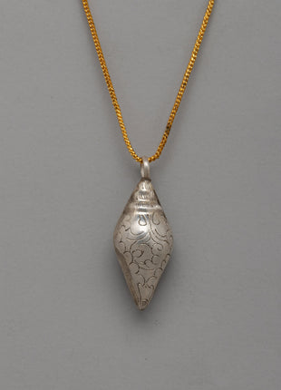 92.5% Silver Conch Pendant | Spiritual Jewelry for Meditation