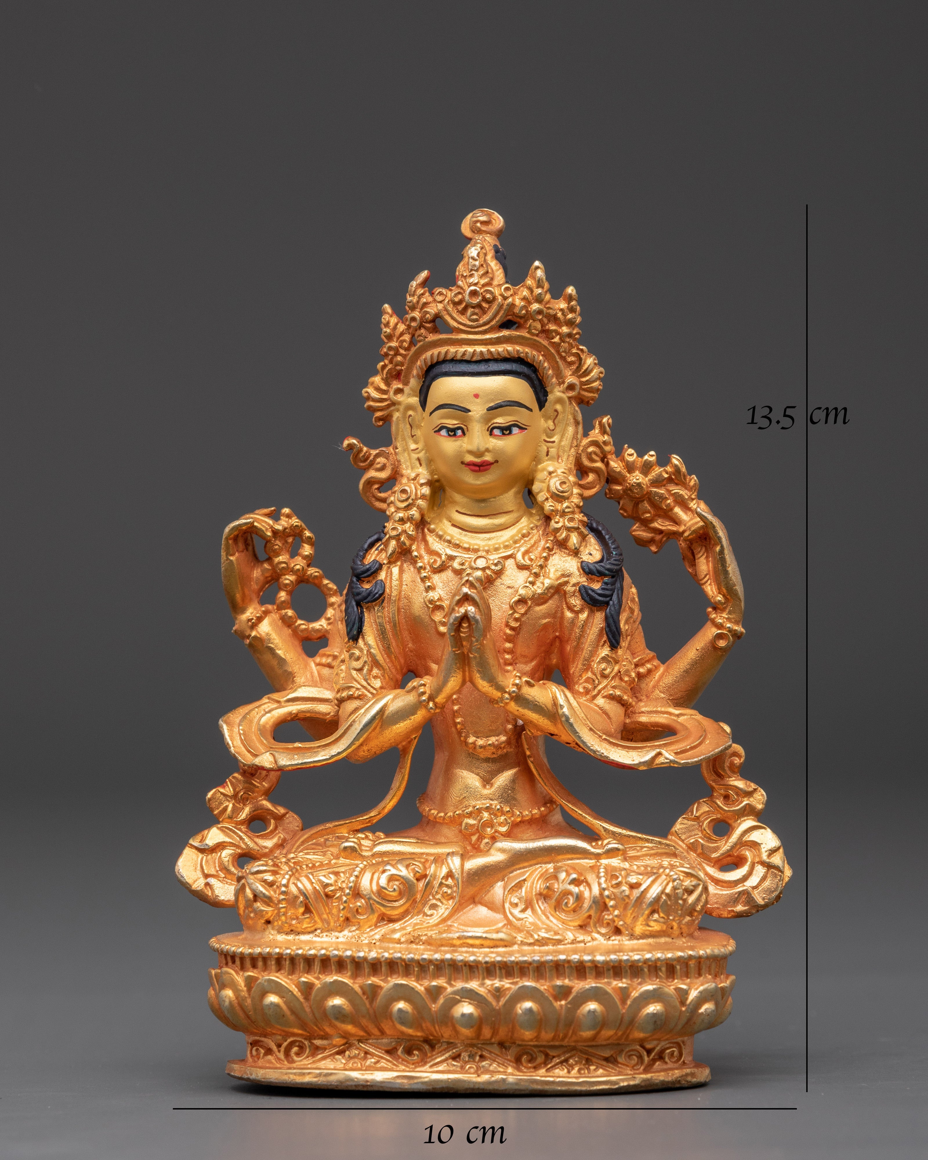 Chenrezig Compassion Deity Statue | Tibetan The Bodhisattva of Wisdom