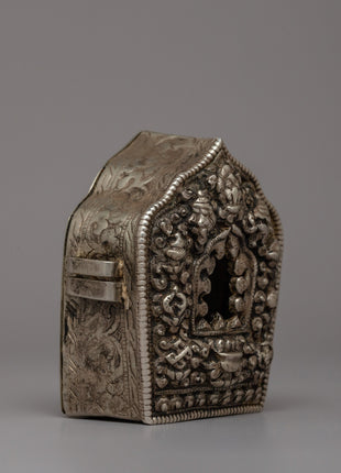 Buddhist Tibetan Prayer Box | Authentic Ghau for Rituals, Meditation, and Protection