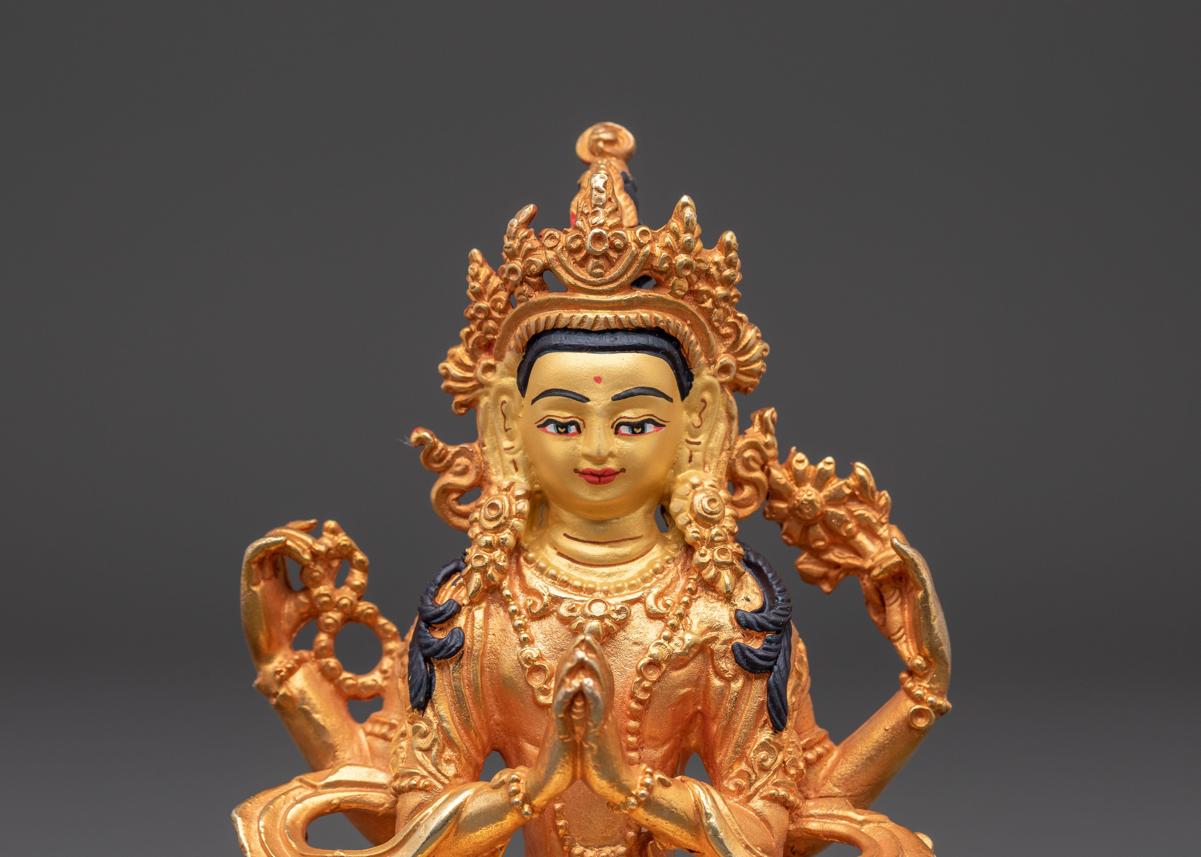 Chenrezig Compassion Deity Statue | Tibetan The Bodhisattva of Wisdom