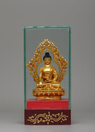 Glass-Enclosed Shakyamuni Buddha Statue