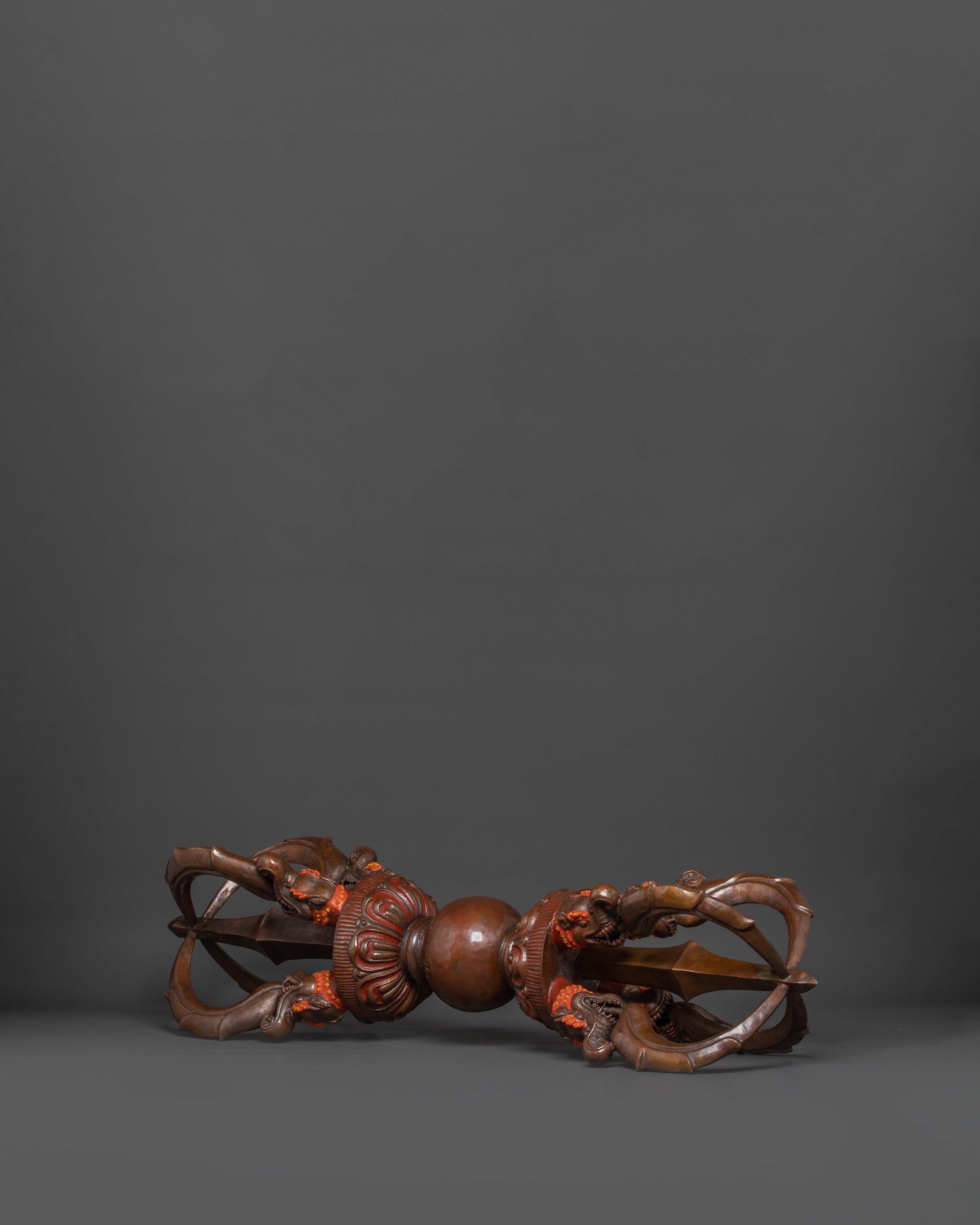 Sacred Oxidized Copper Vajra | Spiritual Protection Artifact