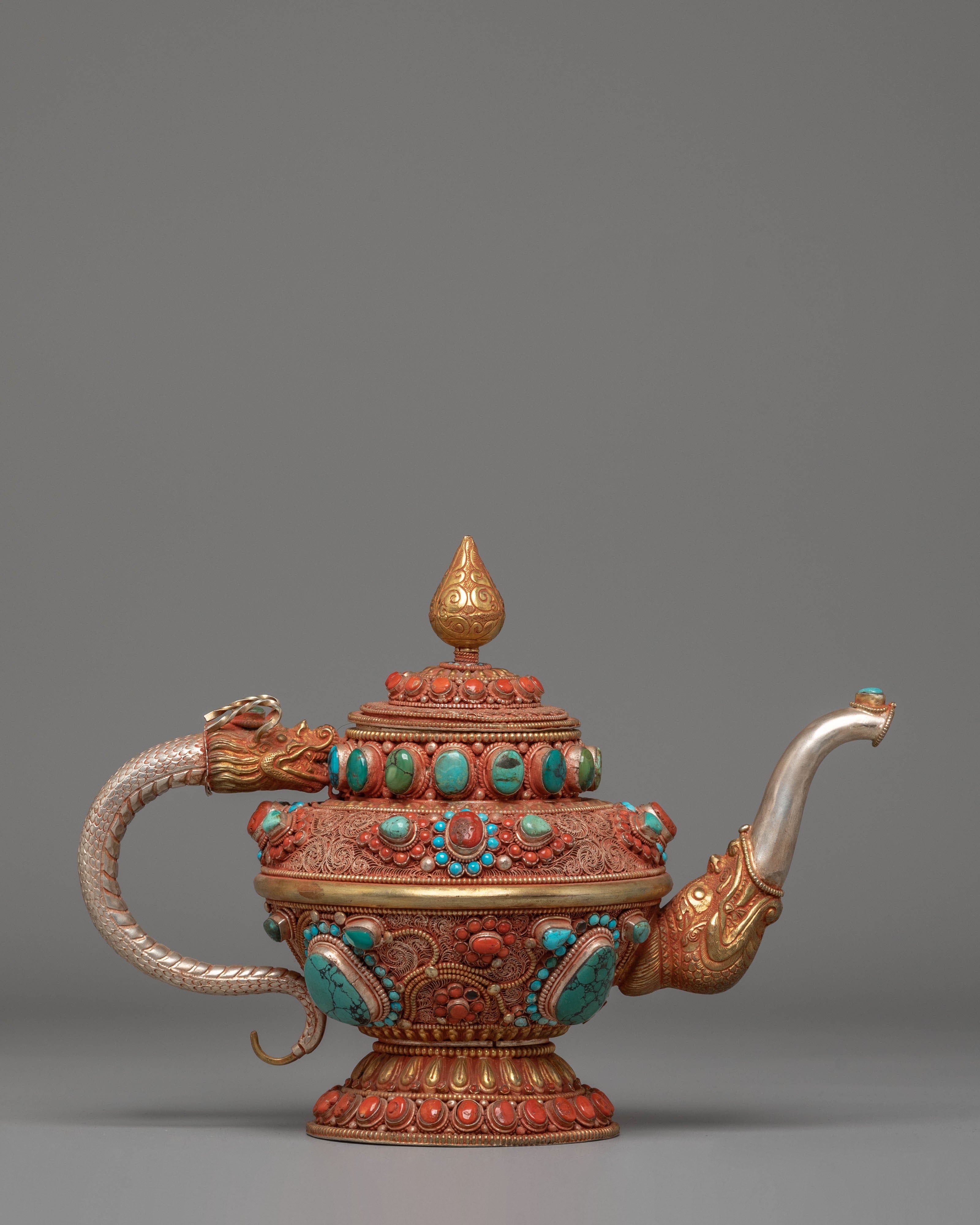 Traditional Tibetan Tea Pot for Decor | Symbol of Culture and Serenity