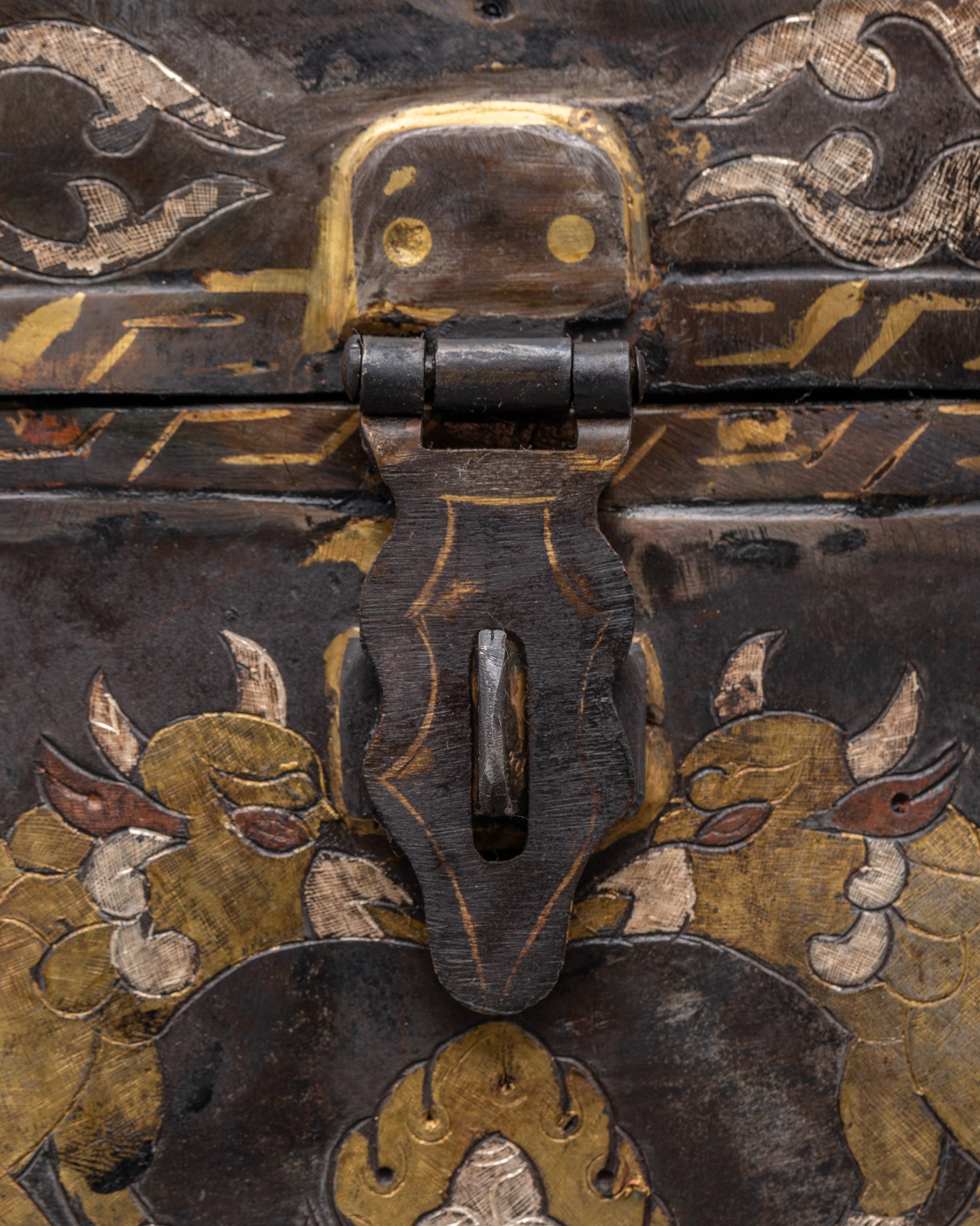 Silver And Brass Inlaid Spiritual Box | Decorative Iron Box for Home Decor