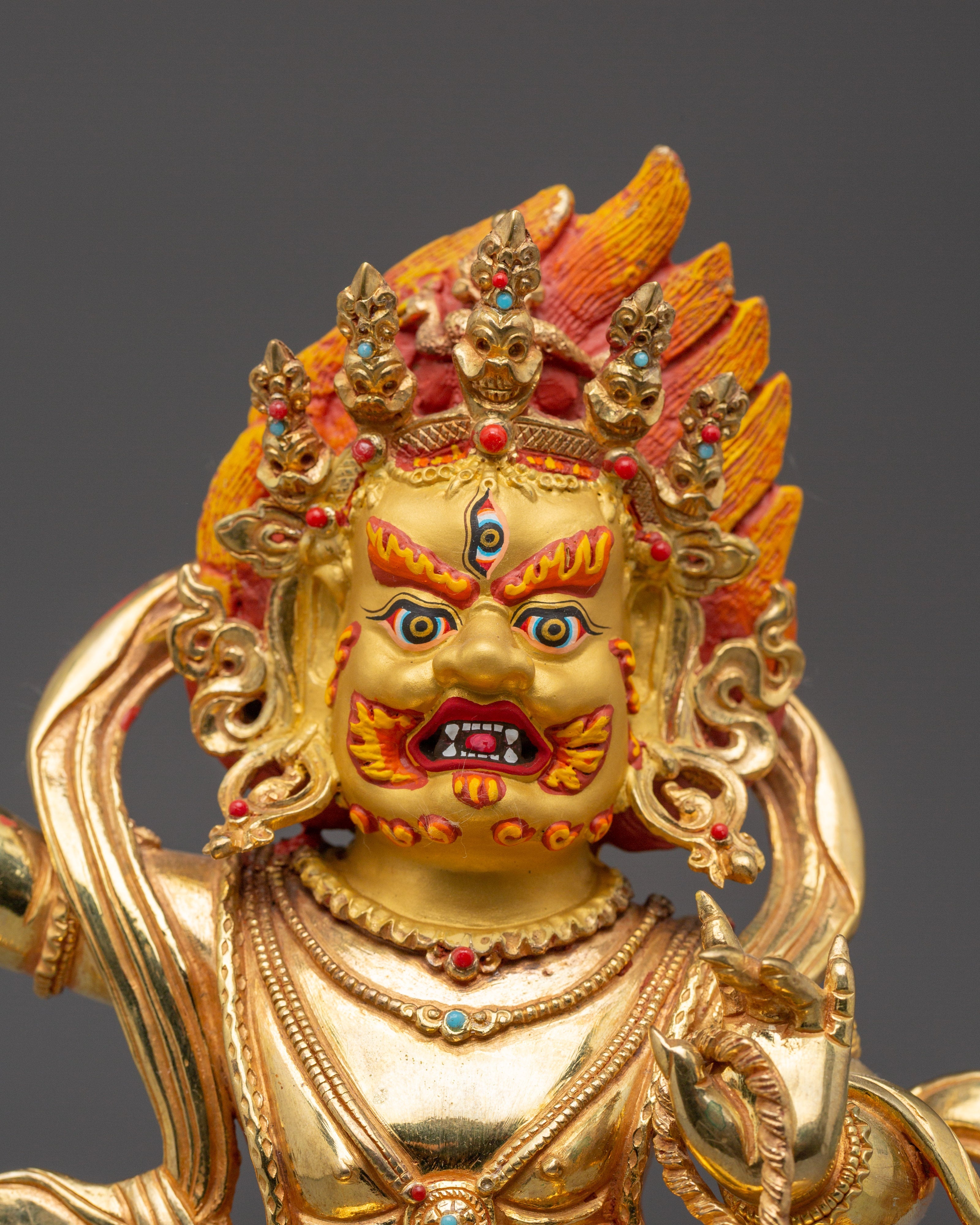 Tibetan Vajrapani Figurine | Protector Deity Statue