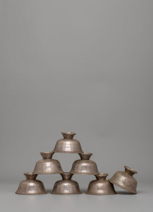 85% Silver Offering Bowls Set | Perfect for Tibetan Buddhist Altars