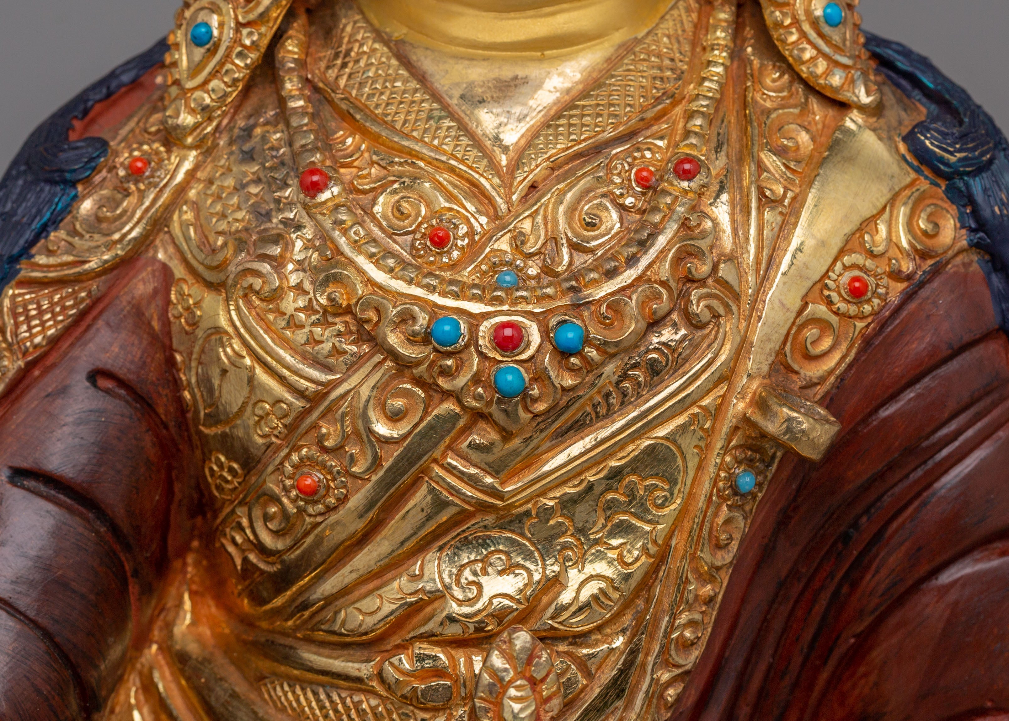 Traditional Guru Padmasambhava Statue | A Sacred Tibetan Masterpiece