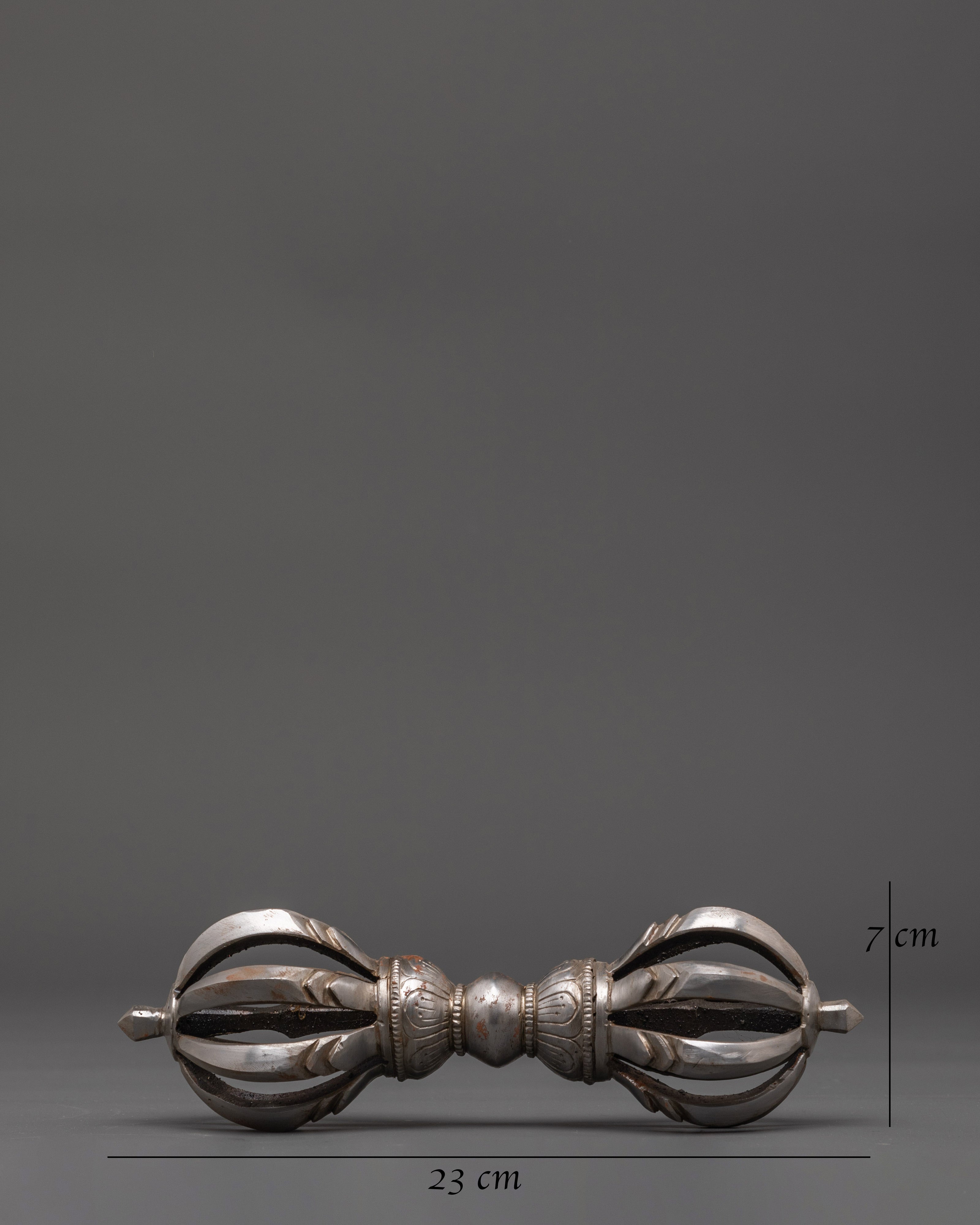 Traditional Handmade Vajra | Iron Body Ritual Tool for Spiritual Strength & Protection