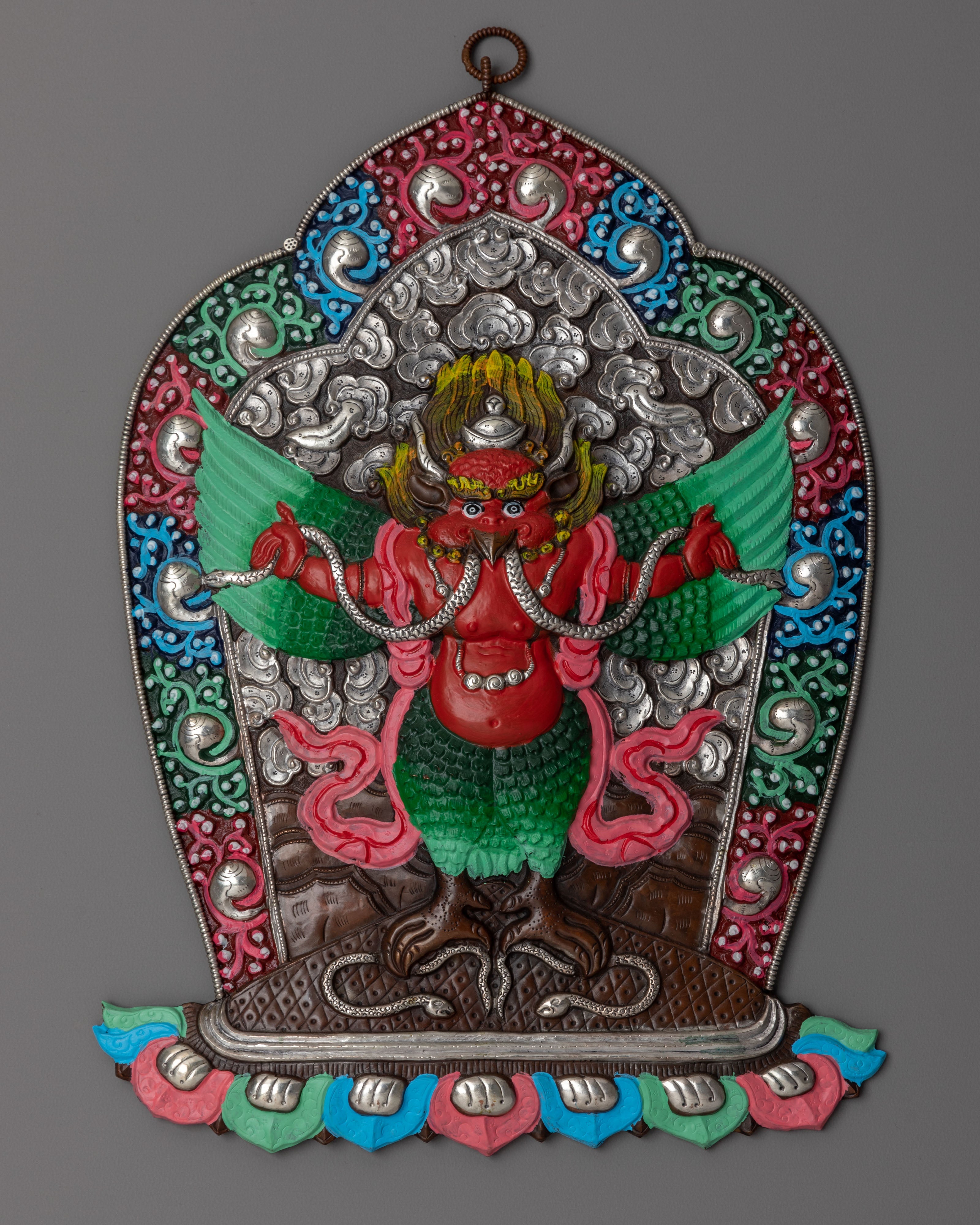 Handcrafted Tibetan Garuda Wall Hanging | Protector Deity