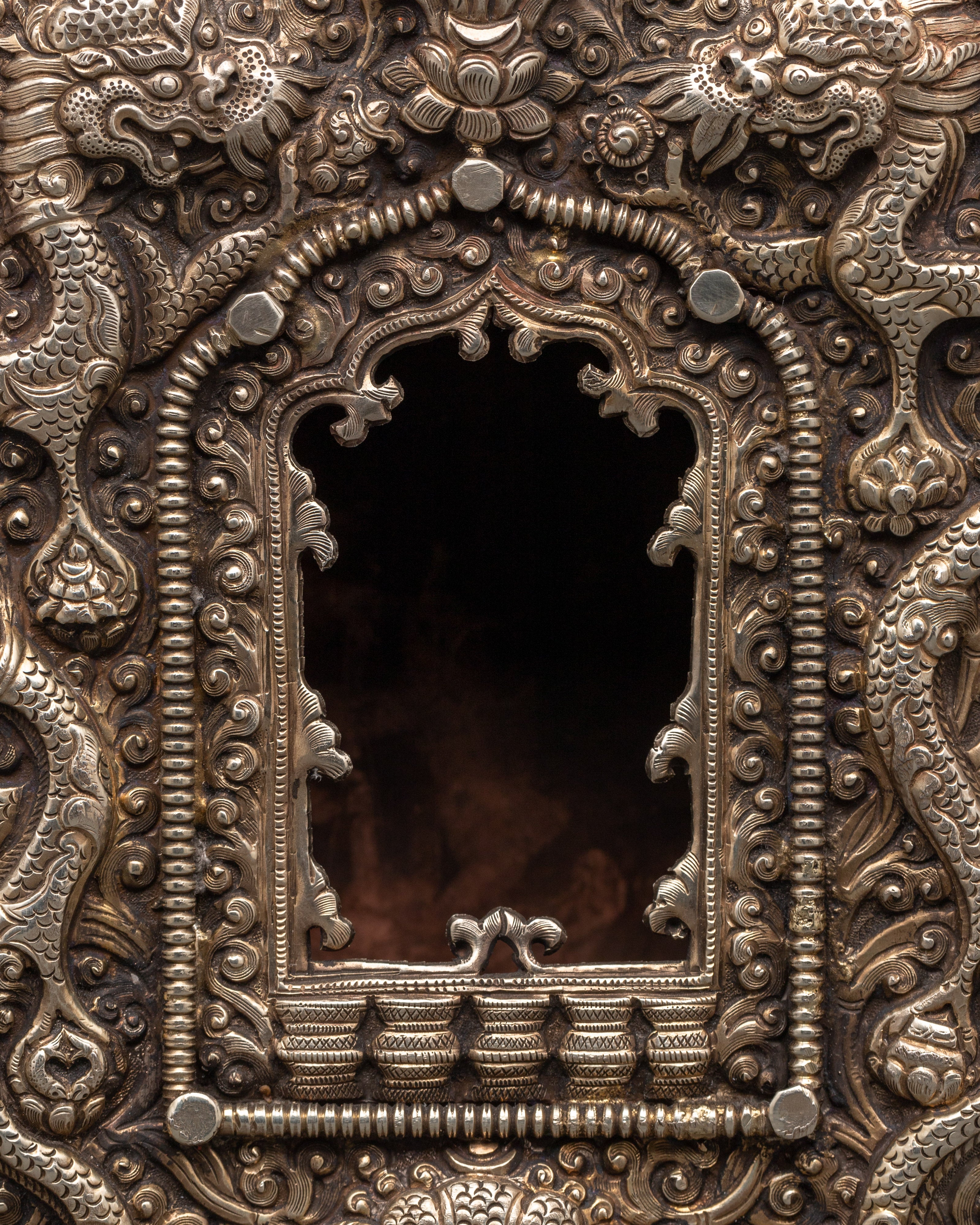Engraved Vajra with Dragon Design & Guardian | Tibetan Ritual Tool
