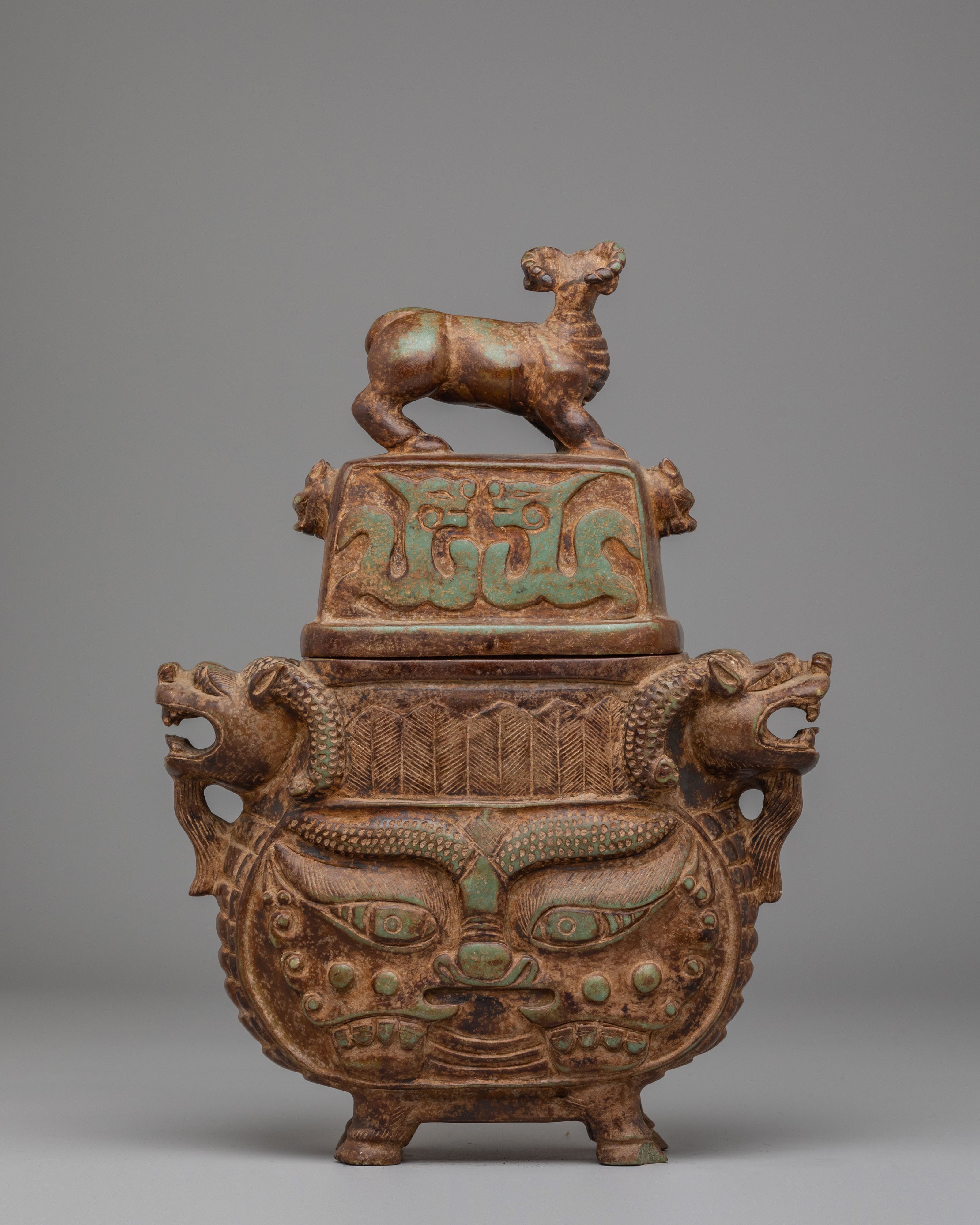 Decorative Jewellery Box | Traditional Himalayan Stone Carving