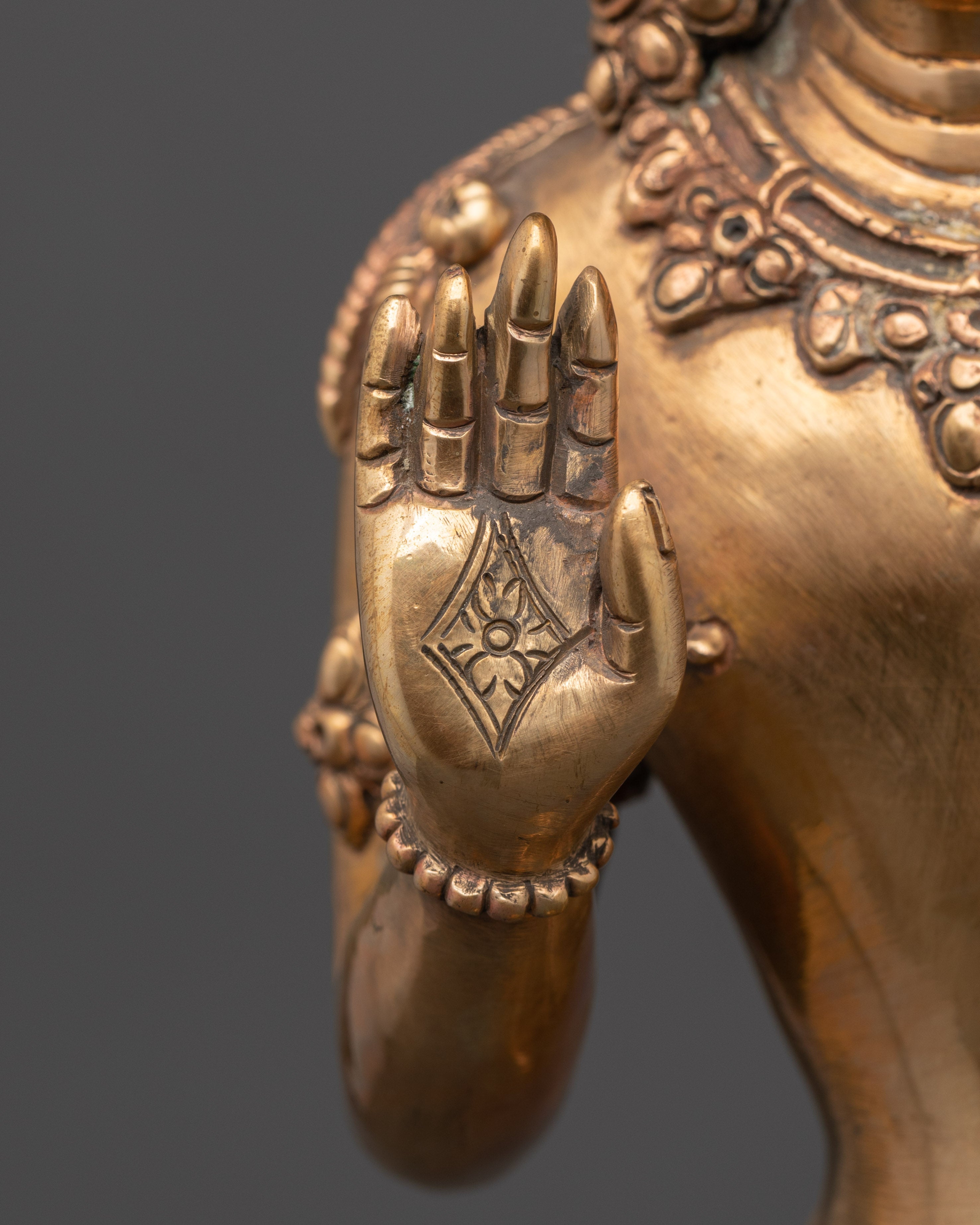 Fearless Compassion Copper Lokeshwor | Tibetan Bodhisattva