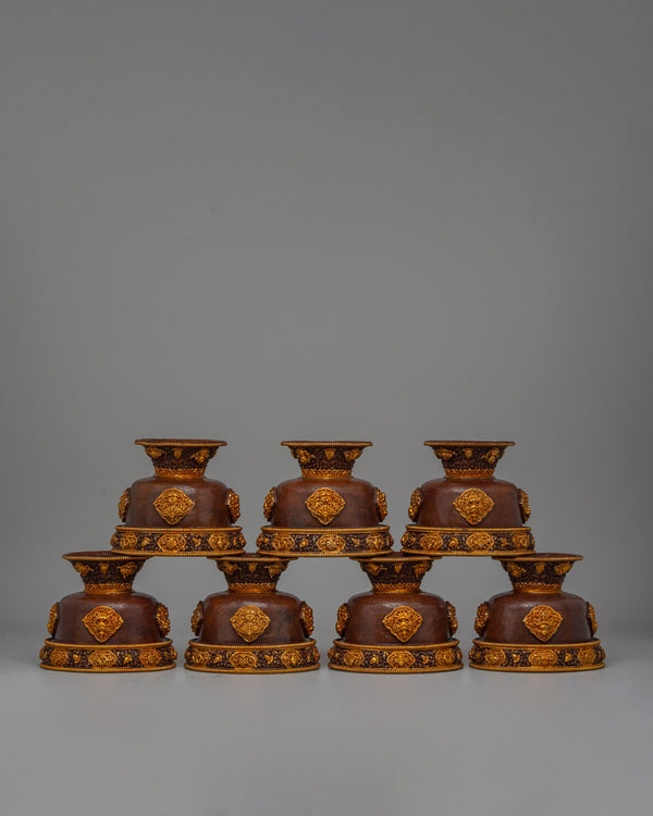 Buddhist Water Offering Bowl Set