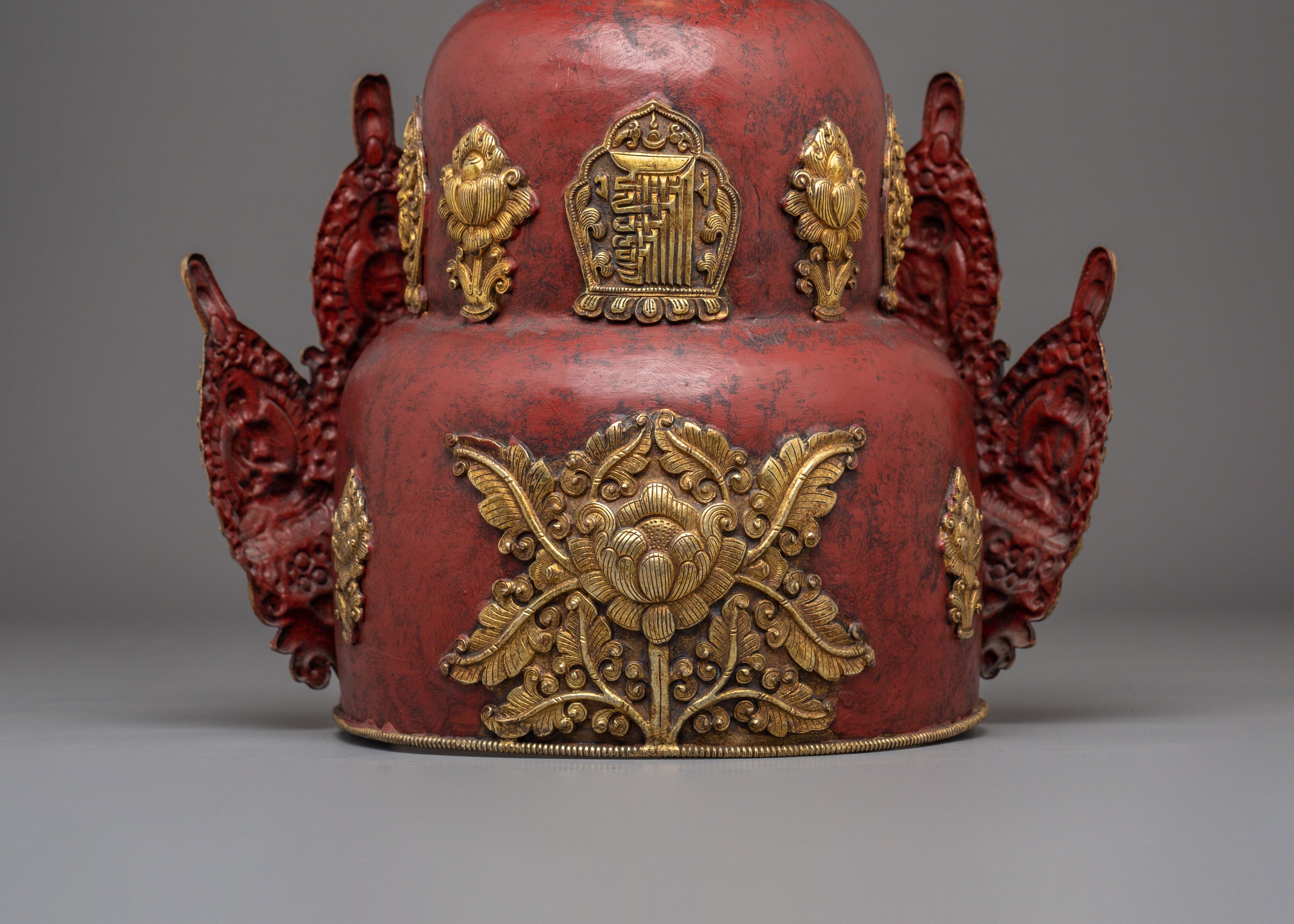 Handcrafted Crown | Gold Plated Ritual Crown for Altar Decor