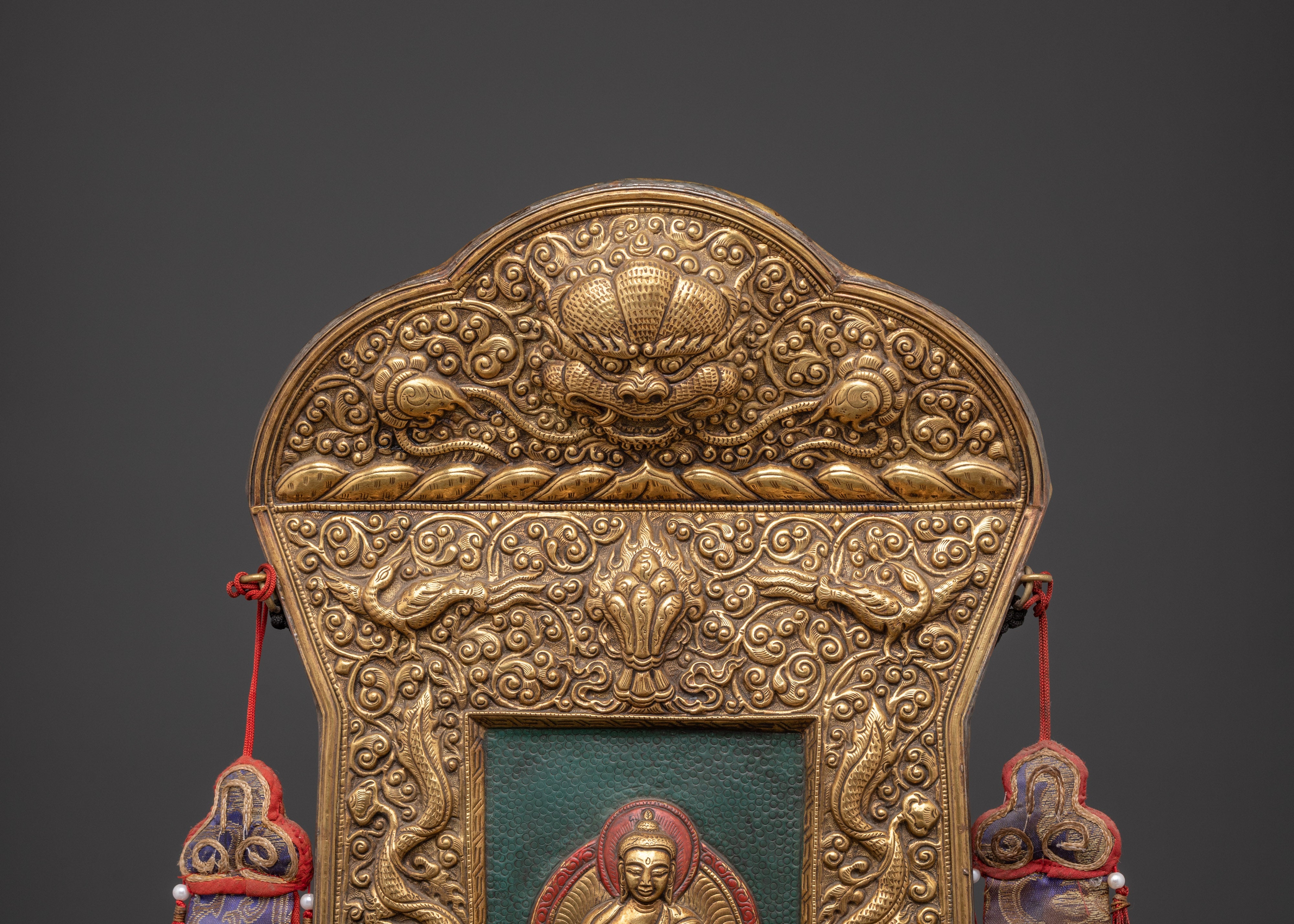 Shakyamuni Buddha Brass Wall Hanging | Buddhist BrassThangka