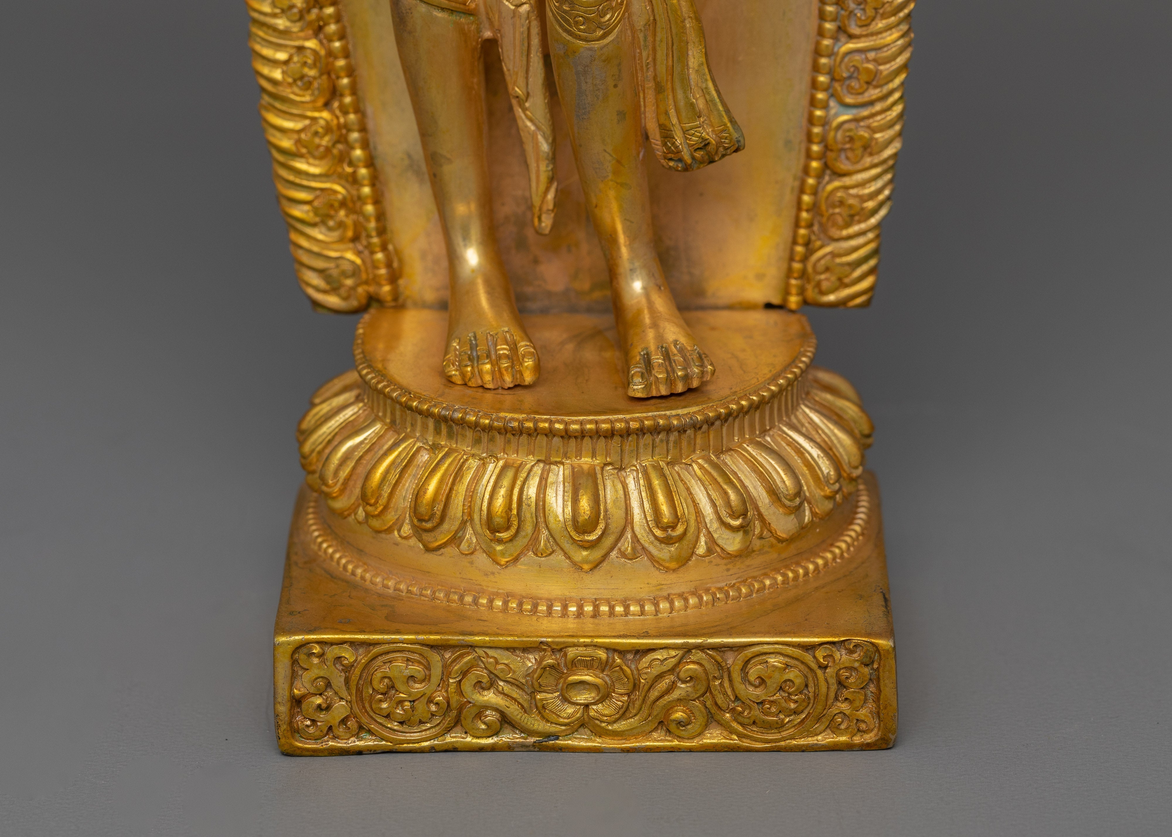 Handmade Standing Bodhisattva Padmapani | The Enlightened Protector