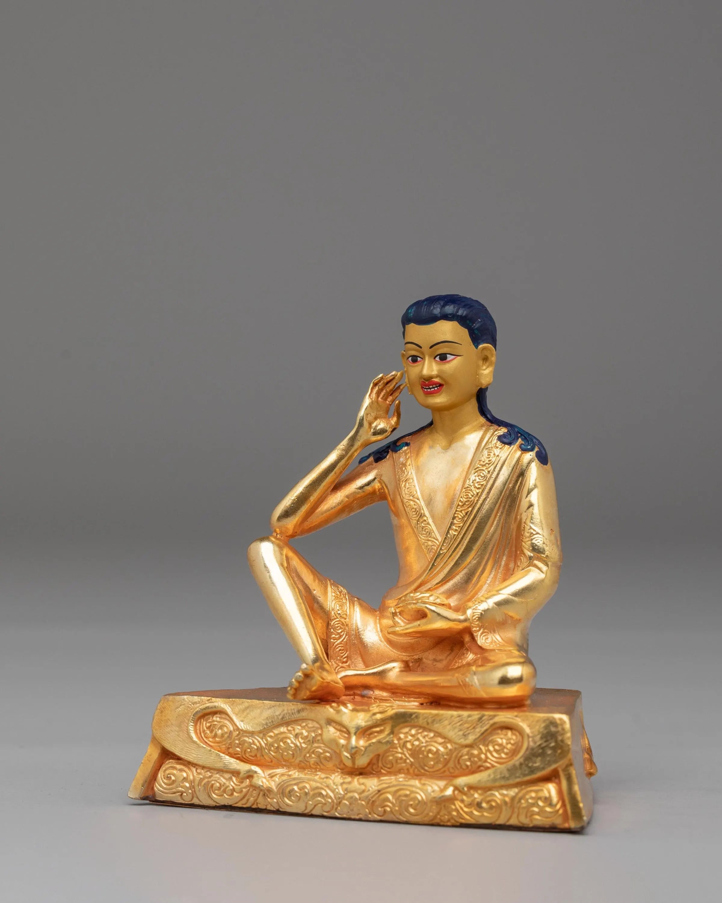 Buddhist Milarepa Handcrafted Statue | Tibetan Meditation Decor