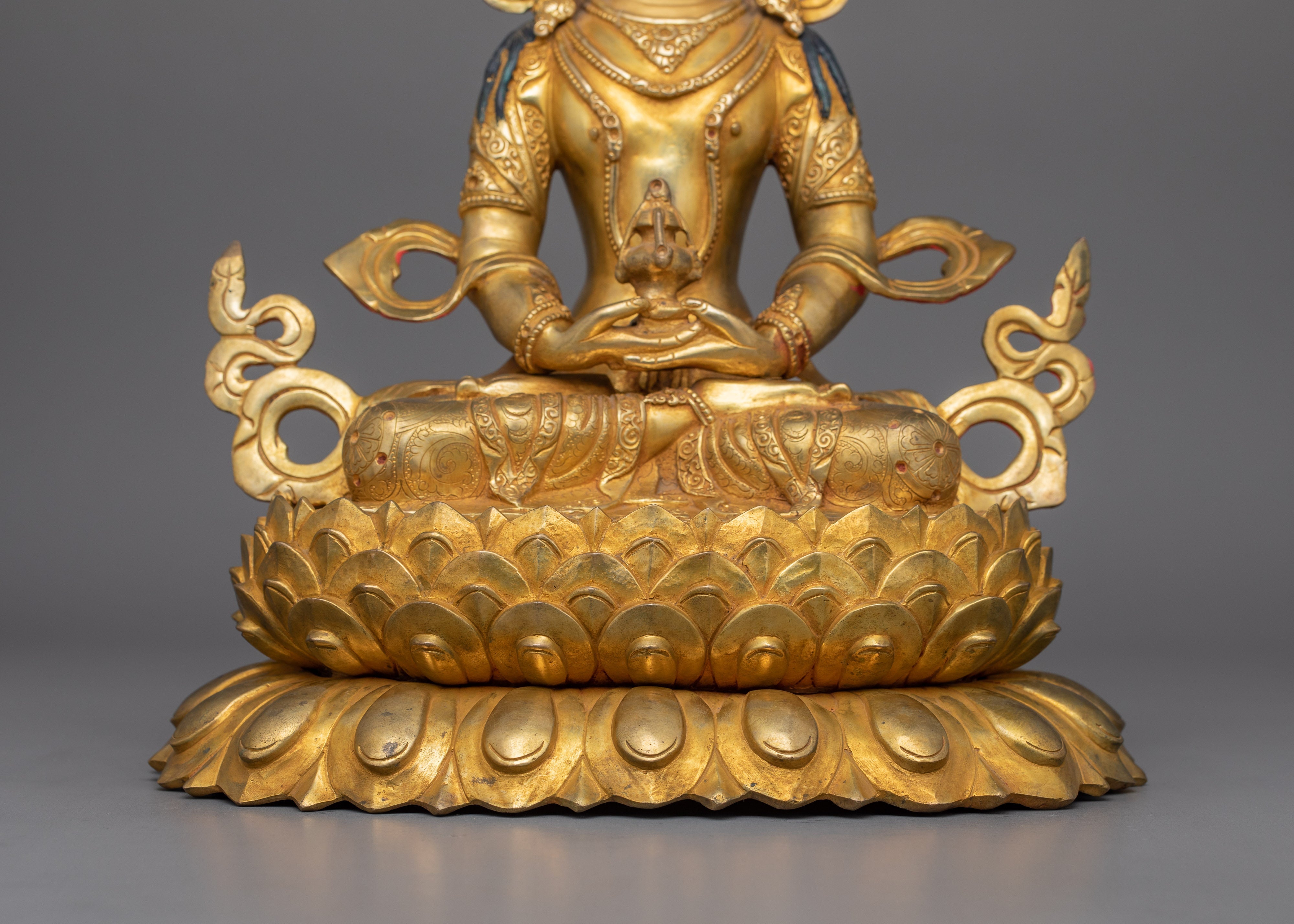 Enlightened Buddha Amitayus Sculpture | The Deity of Infinite Life