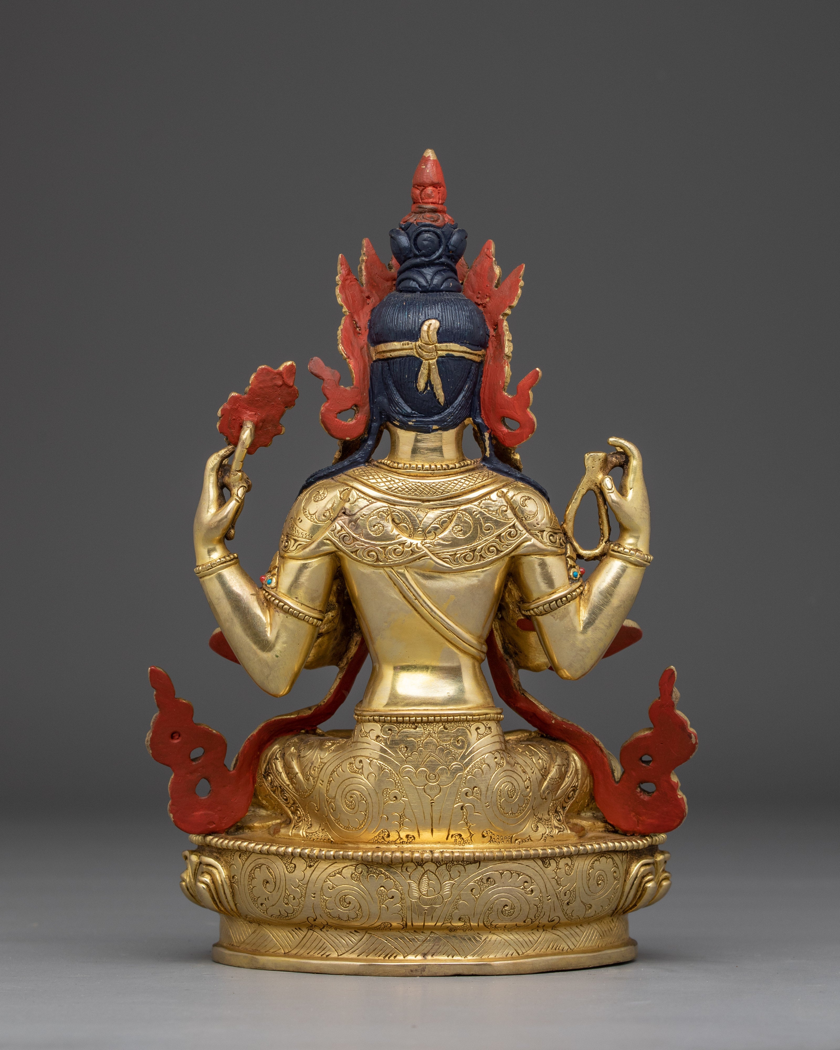 Himalayan Four-Armed Chenrezig Statue | Embodiment of Compassion