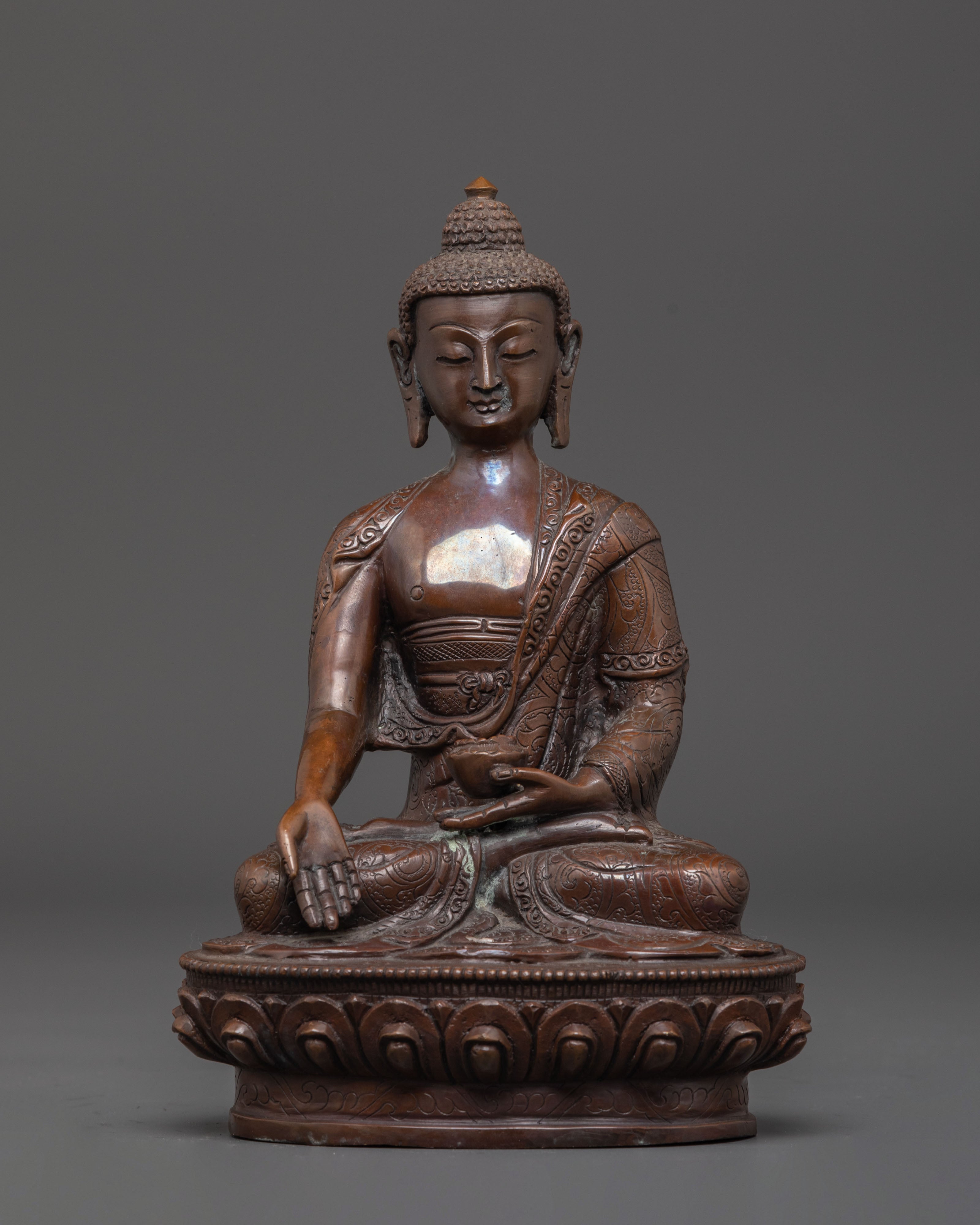 Handmade Ratnasambhava Copper Statue