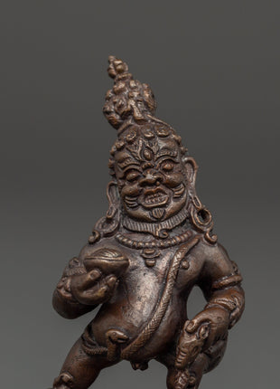 Statue of Black Dzambhala | Tibetan Wealth Deity