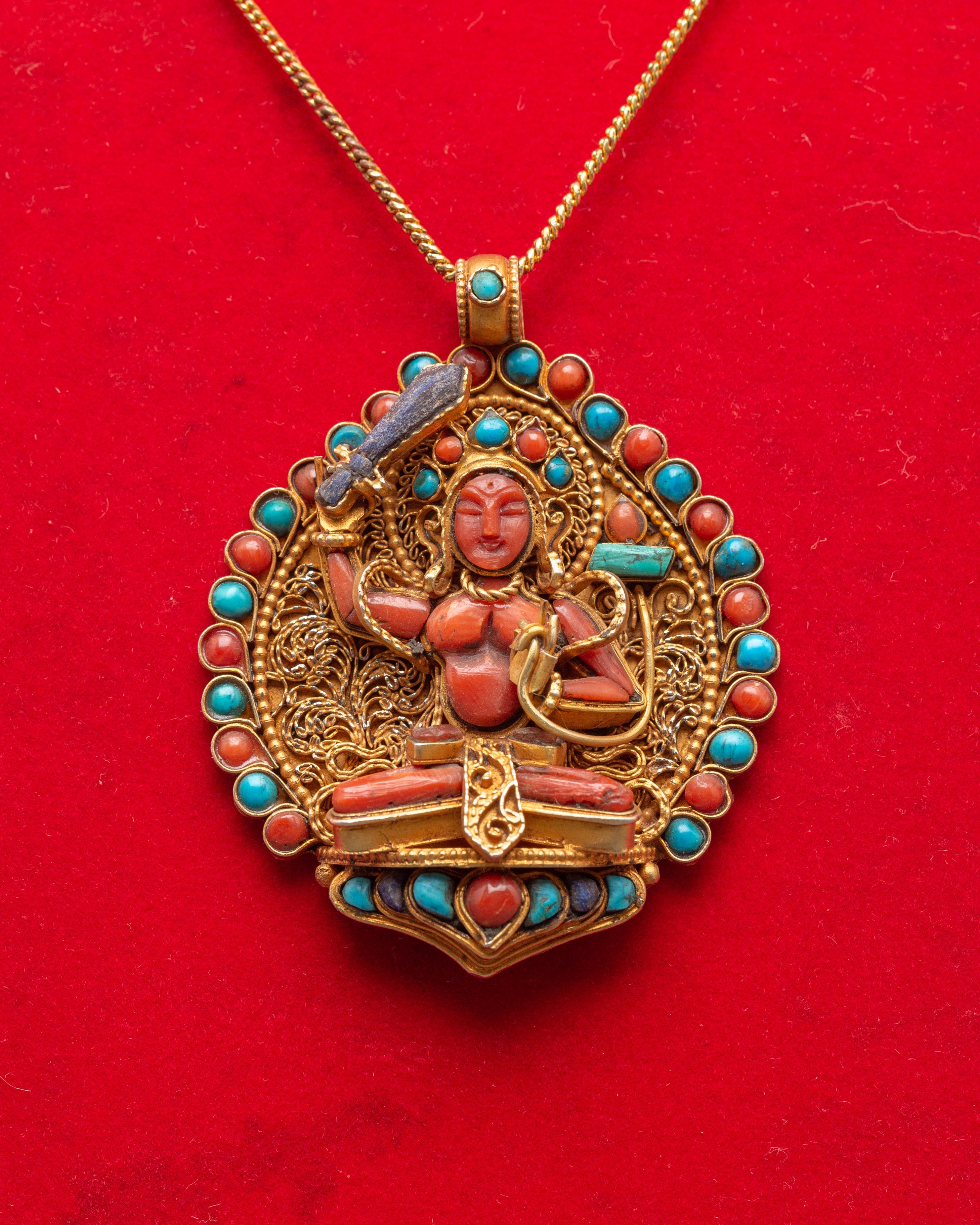 Manjushri Ghau Box Amulet | Buddhist Wisdom Deity