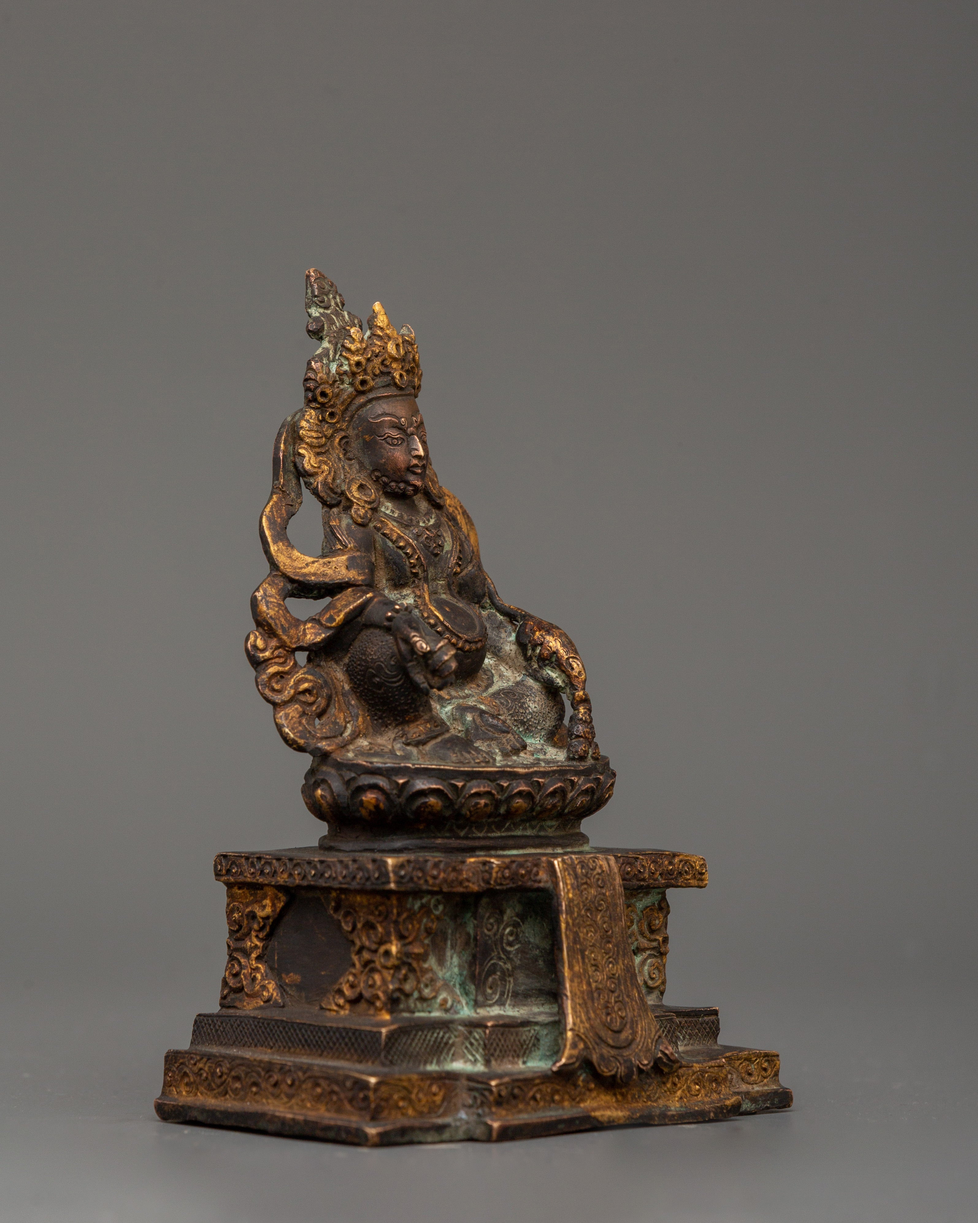 Dzambhala Tibetan Buddhist Wealth Deity Statue | Symbol for Wealth and Prosperity