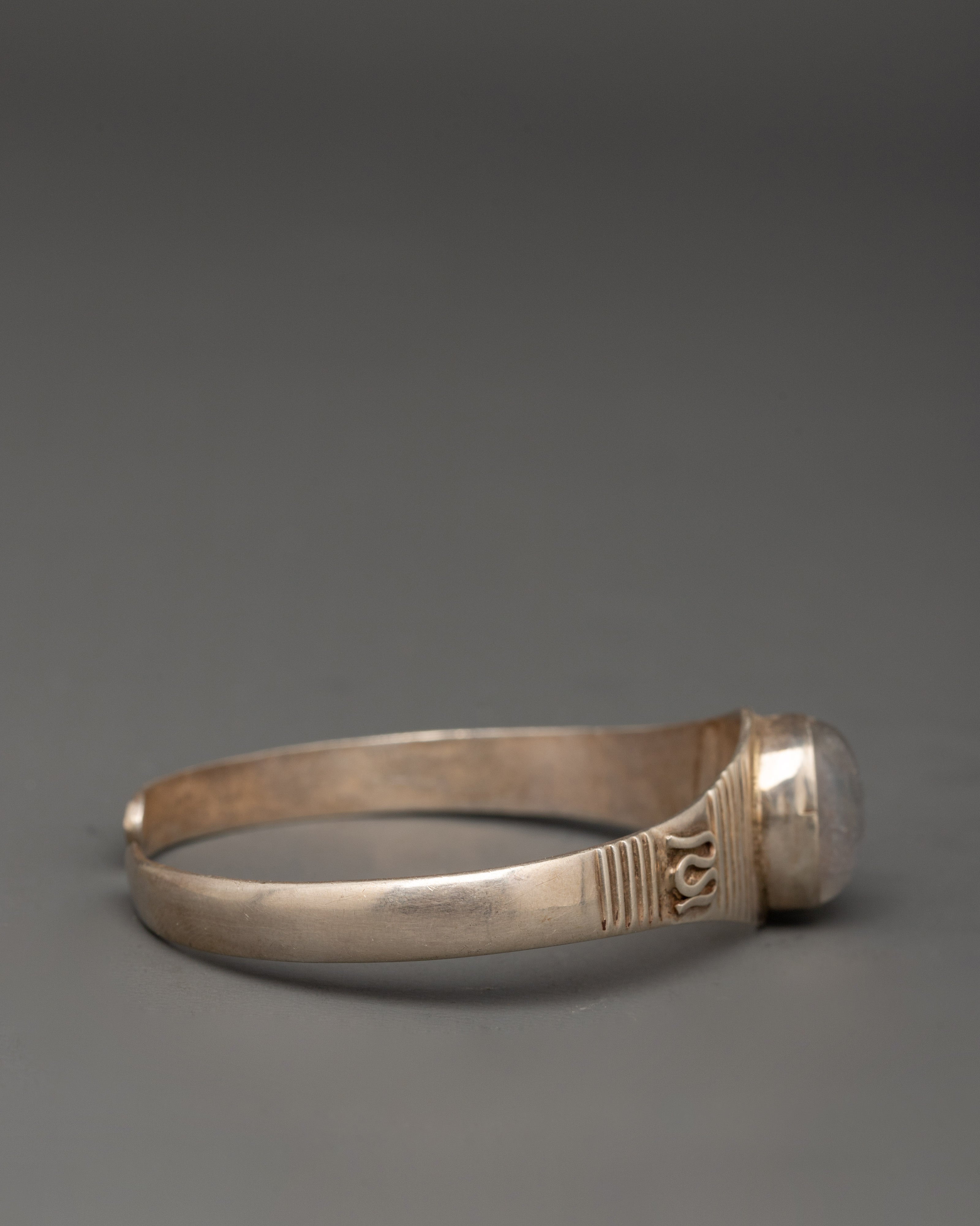 Buddhist Silver Bracelet | Handcrafted Tribal Ethnic Treasure