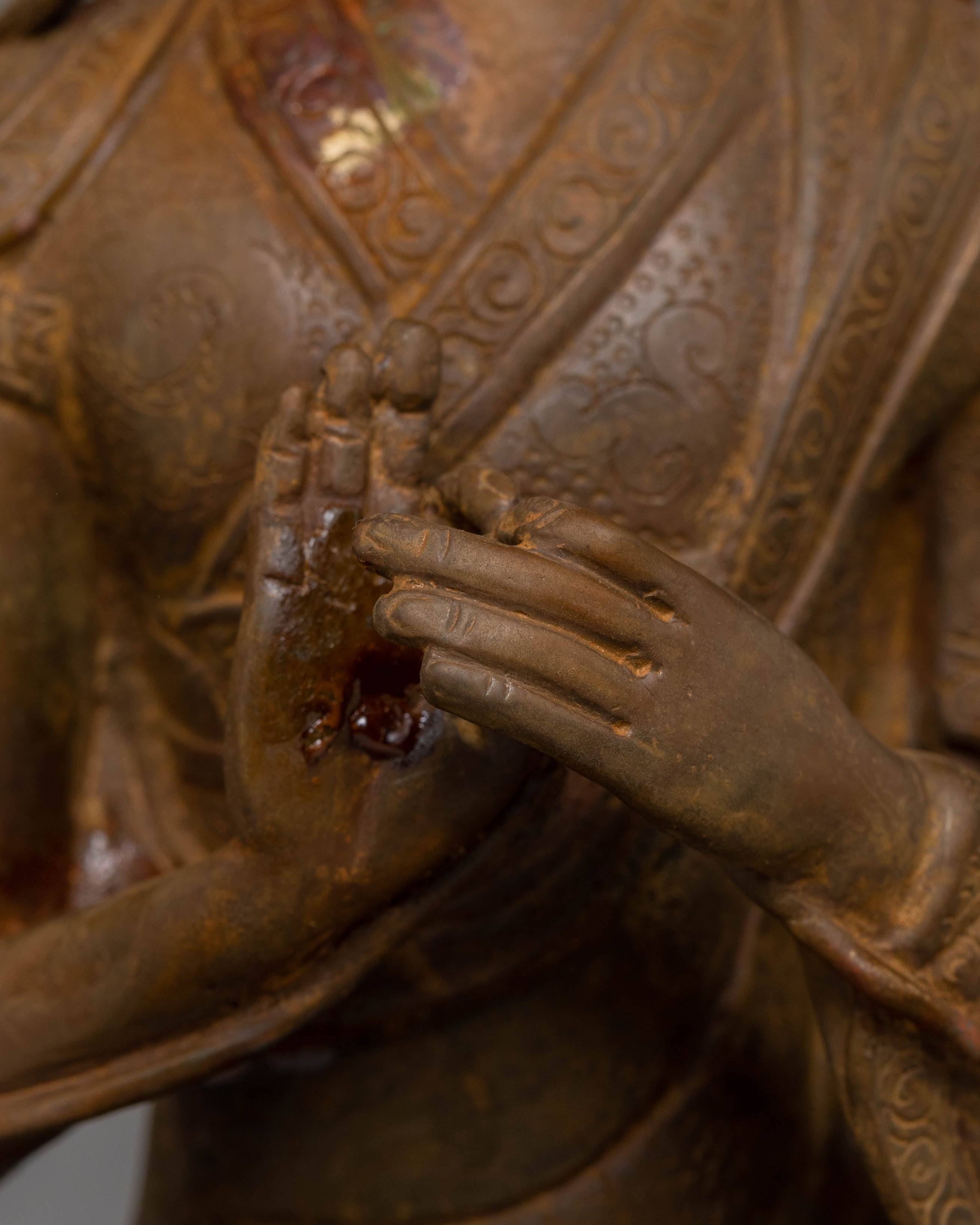 Sacred Tsongkhapa Je Statue Set | Tibetan Buddhist Figurines