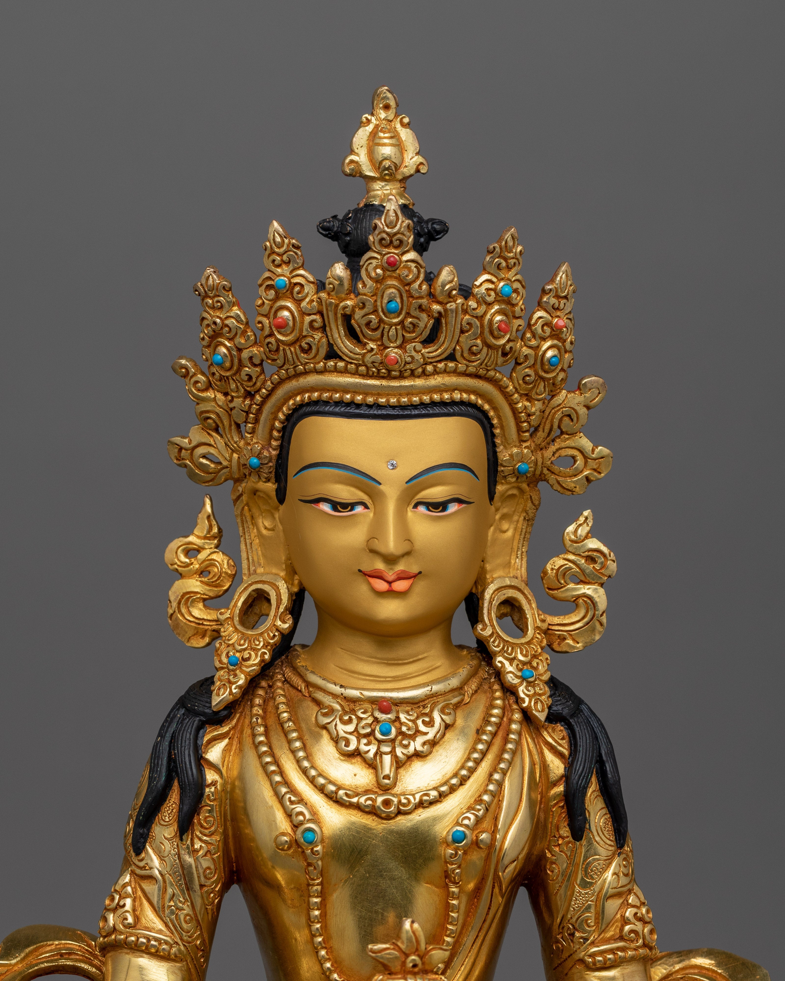 Tibetan Hand-crafted Kshitigarbha Statues | Tibetan Altar Zen Decor