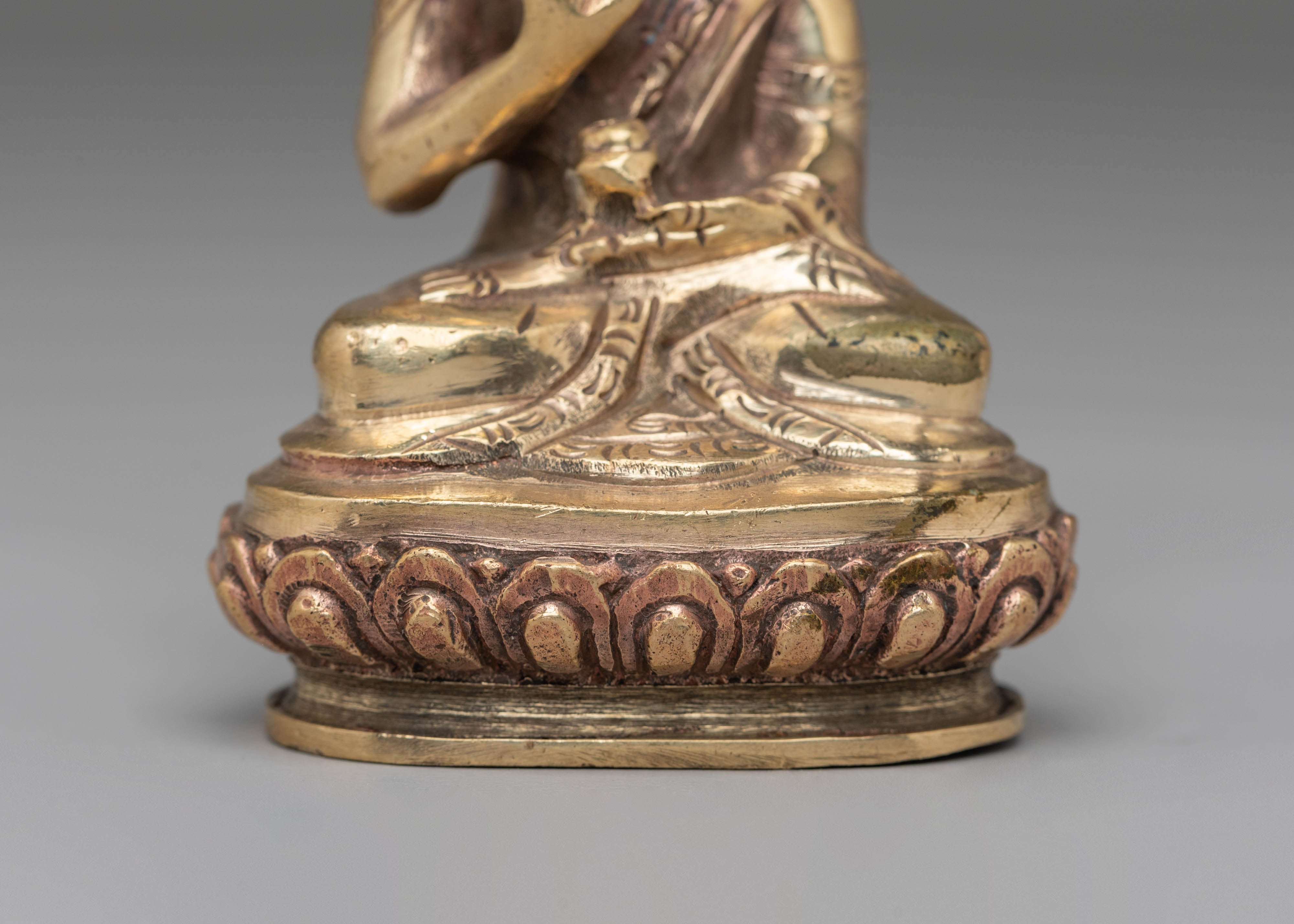 Handcrafted Buddhist Amogasiddhi Statue | Copper Body Statue
