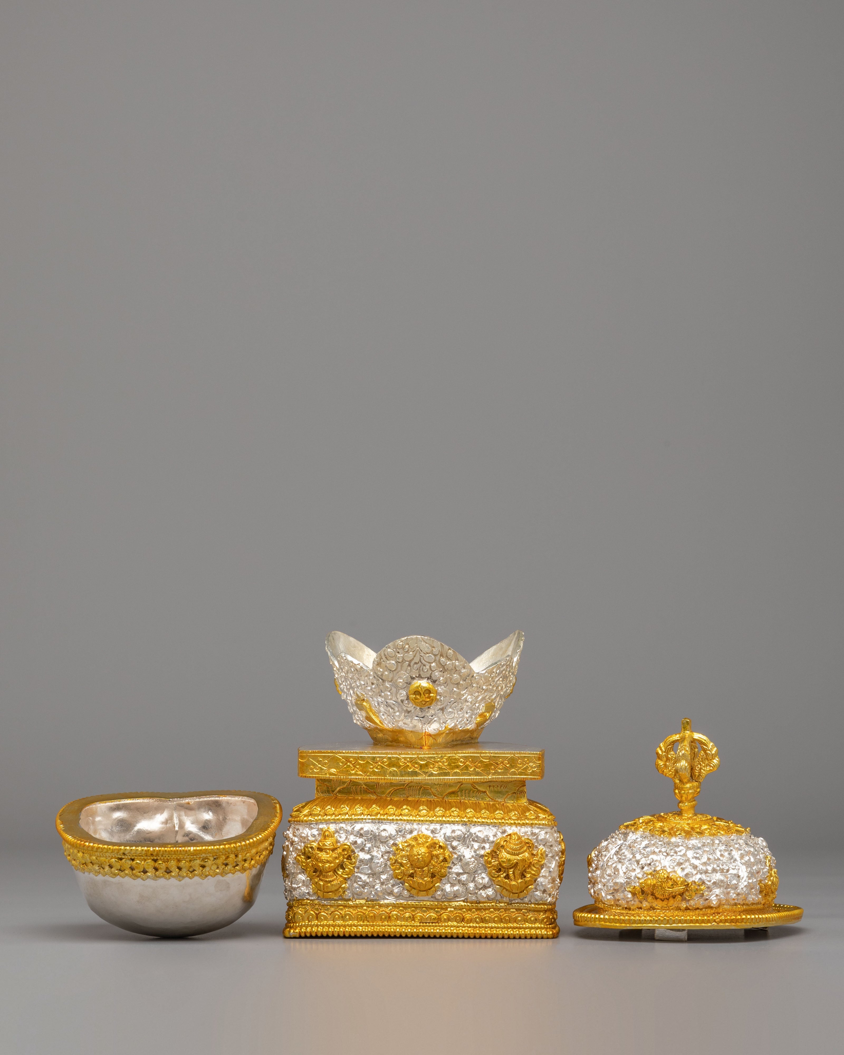 Handmade Ritual Kapala Set | Buddhist Offering Set