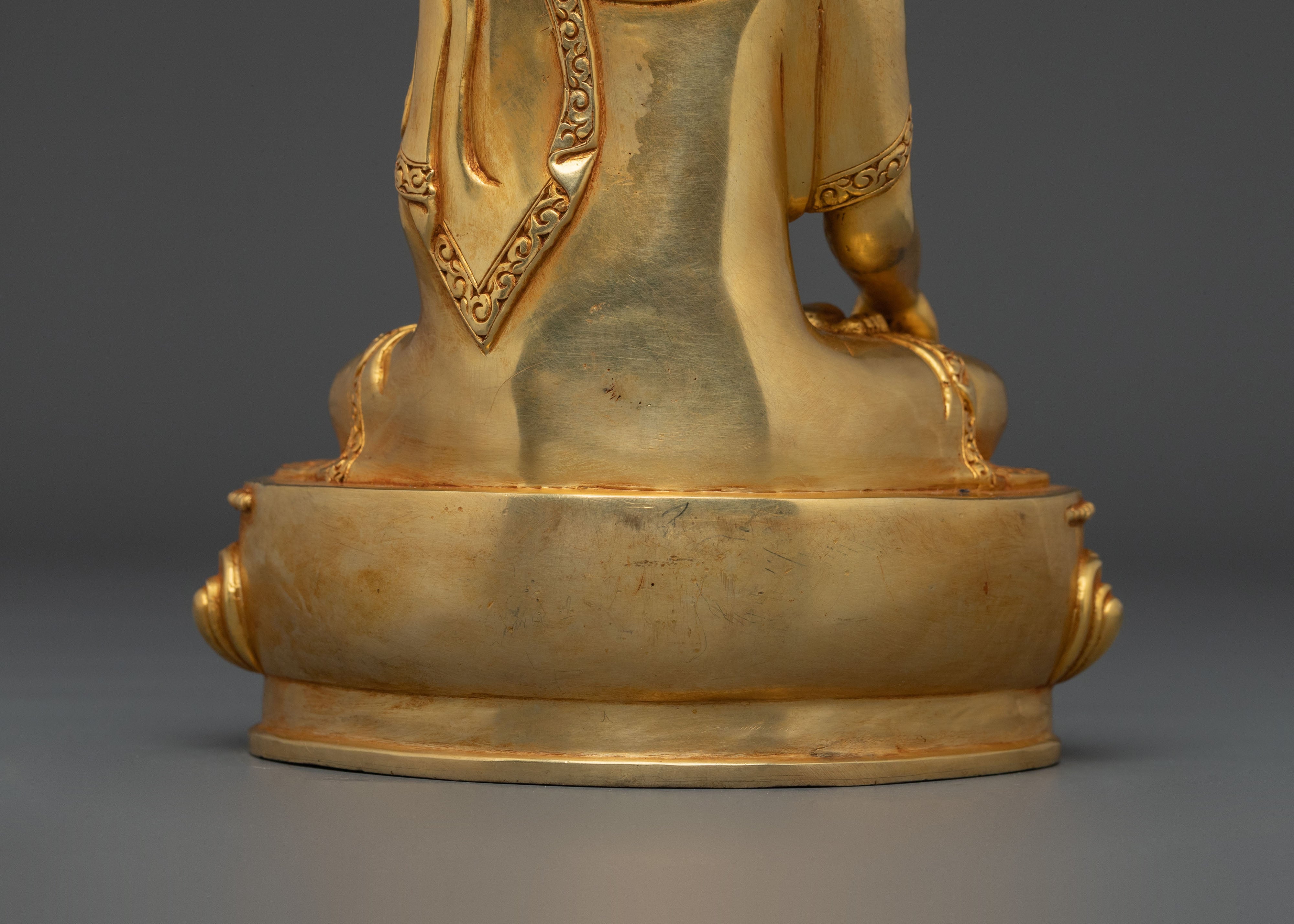 Traditional Shakyamuni Buddha Enlightened Statue | Sacred Buddhist Altar Figure