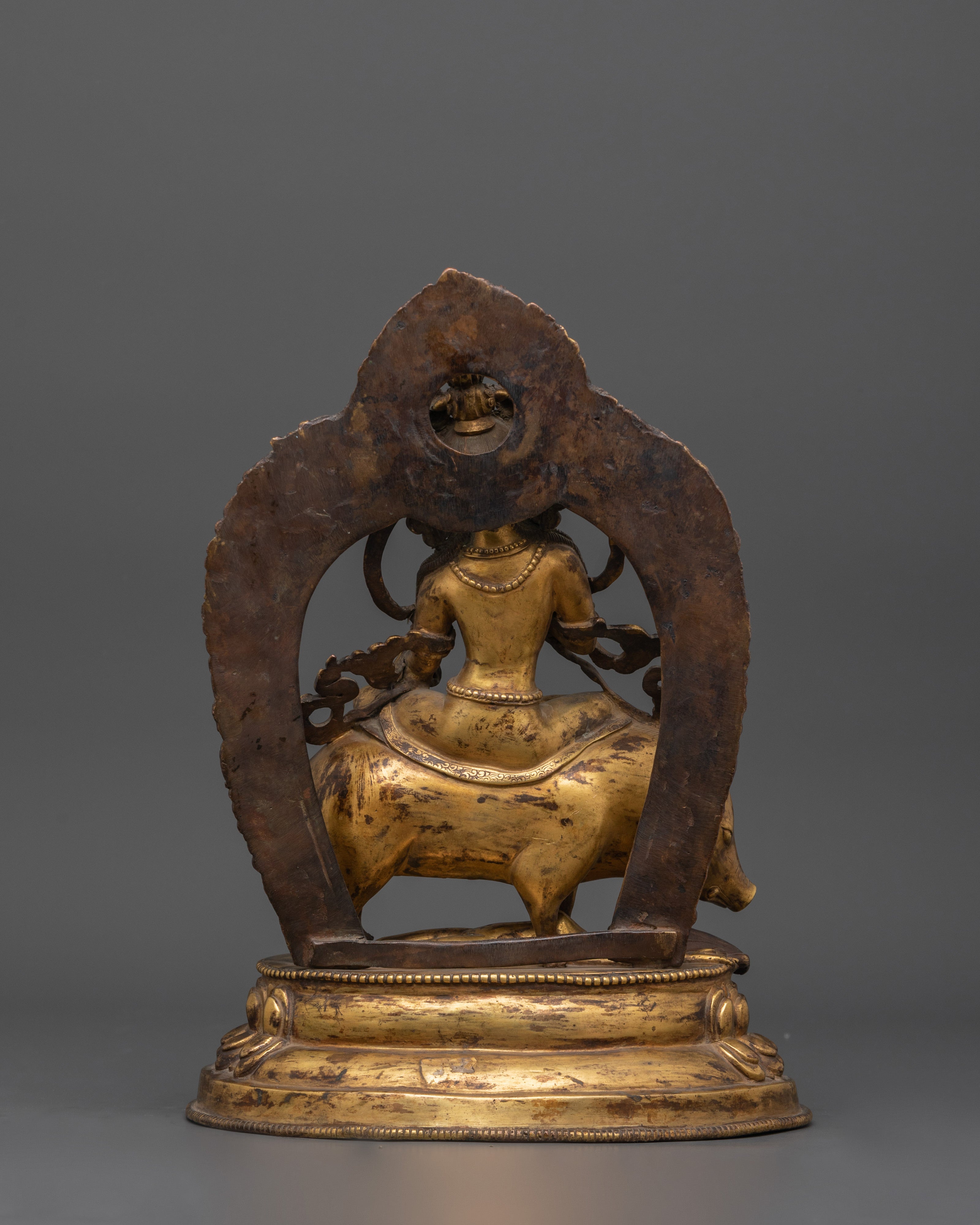 Antique Gold Marichi Statue | Gold-Plated Copper Deity