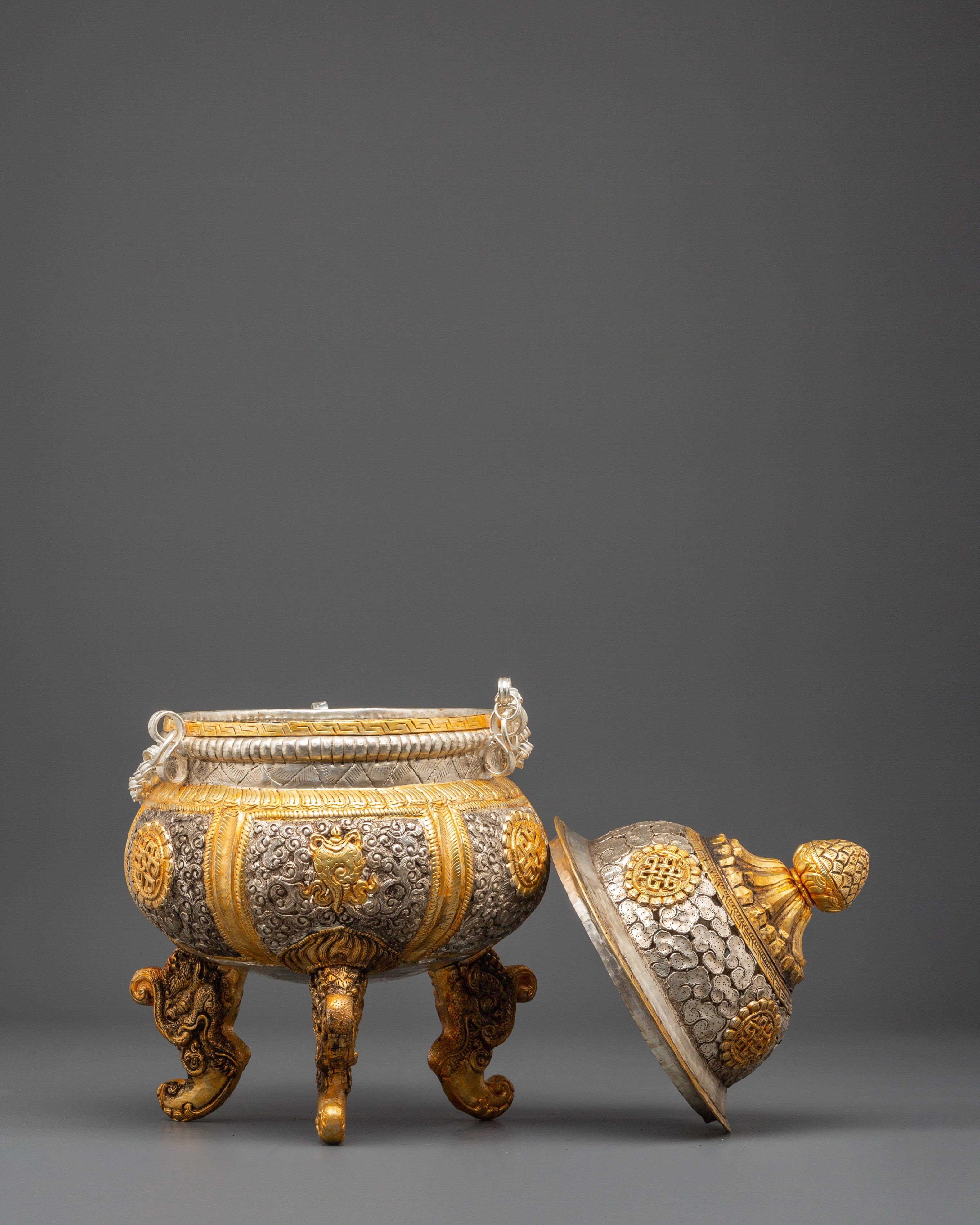 Sacred Golden Incense Burner for Religious Ceremonies | Offerings and Worship
