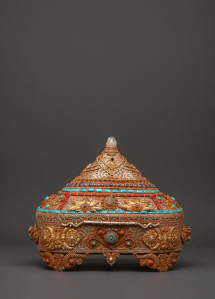 Copper & Gold-Plated Treasure Box | Handcrafted Keepsake Storage