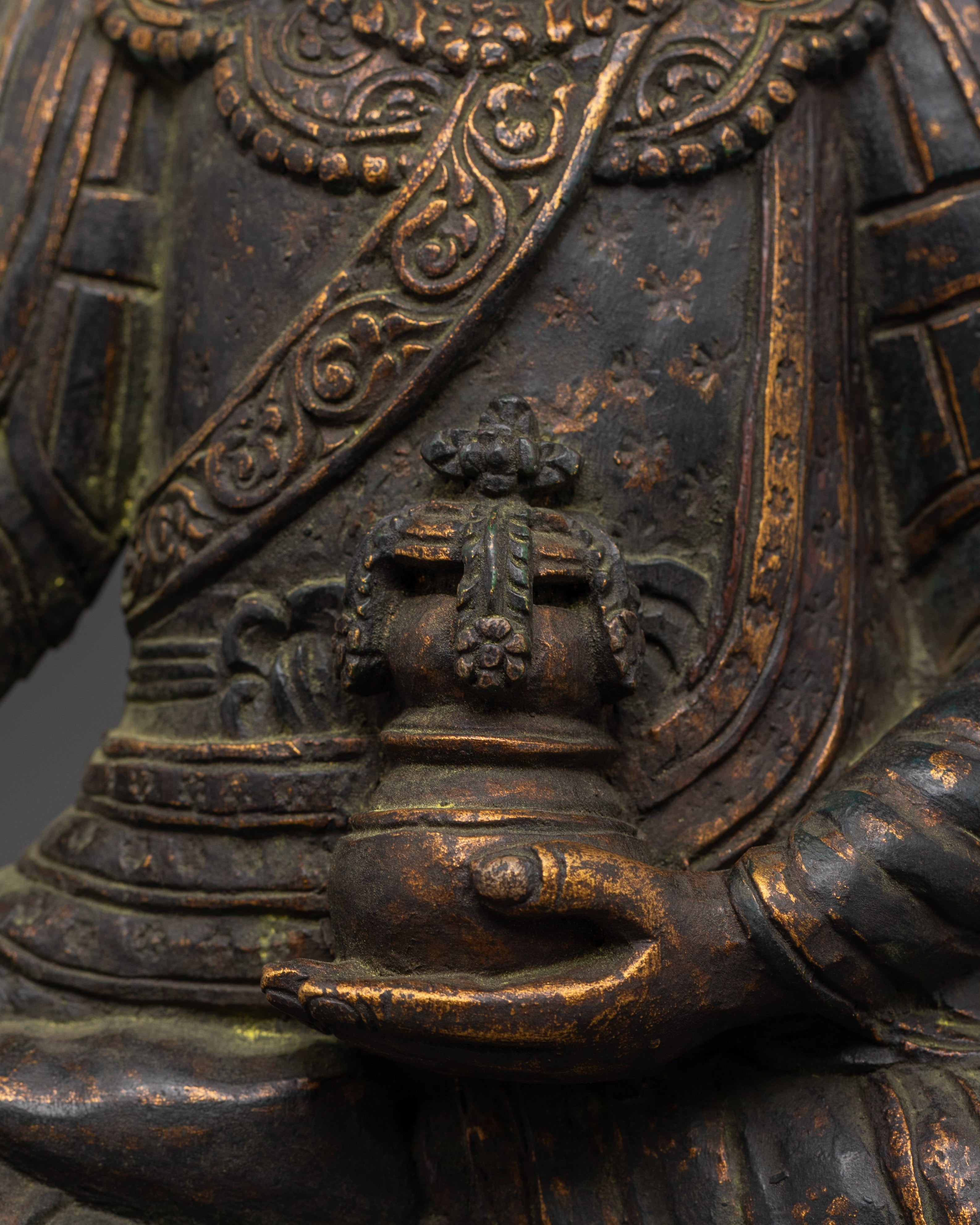 Sacred Buddhist Master Padmasambhava Sculpture | Tibetan Guru Statue