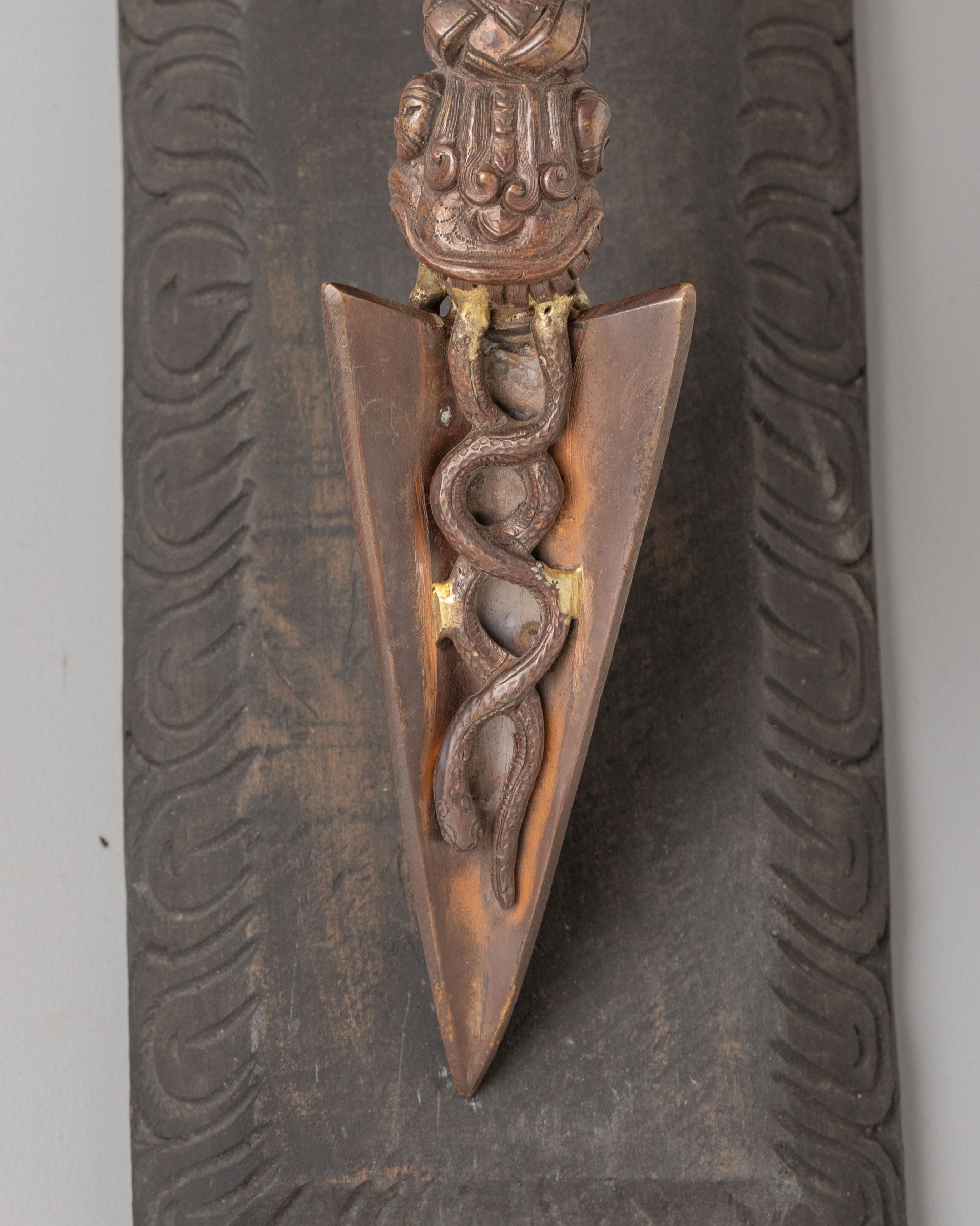 Ritual Phurba Dagger With Stand | Sacred Vajrayana Ceremonial Blade