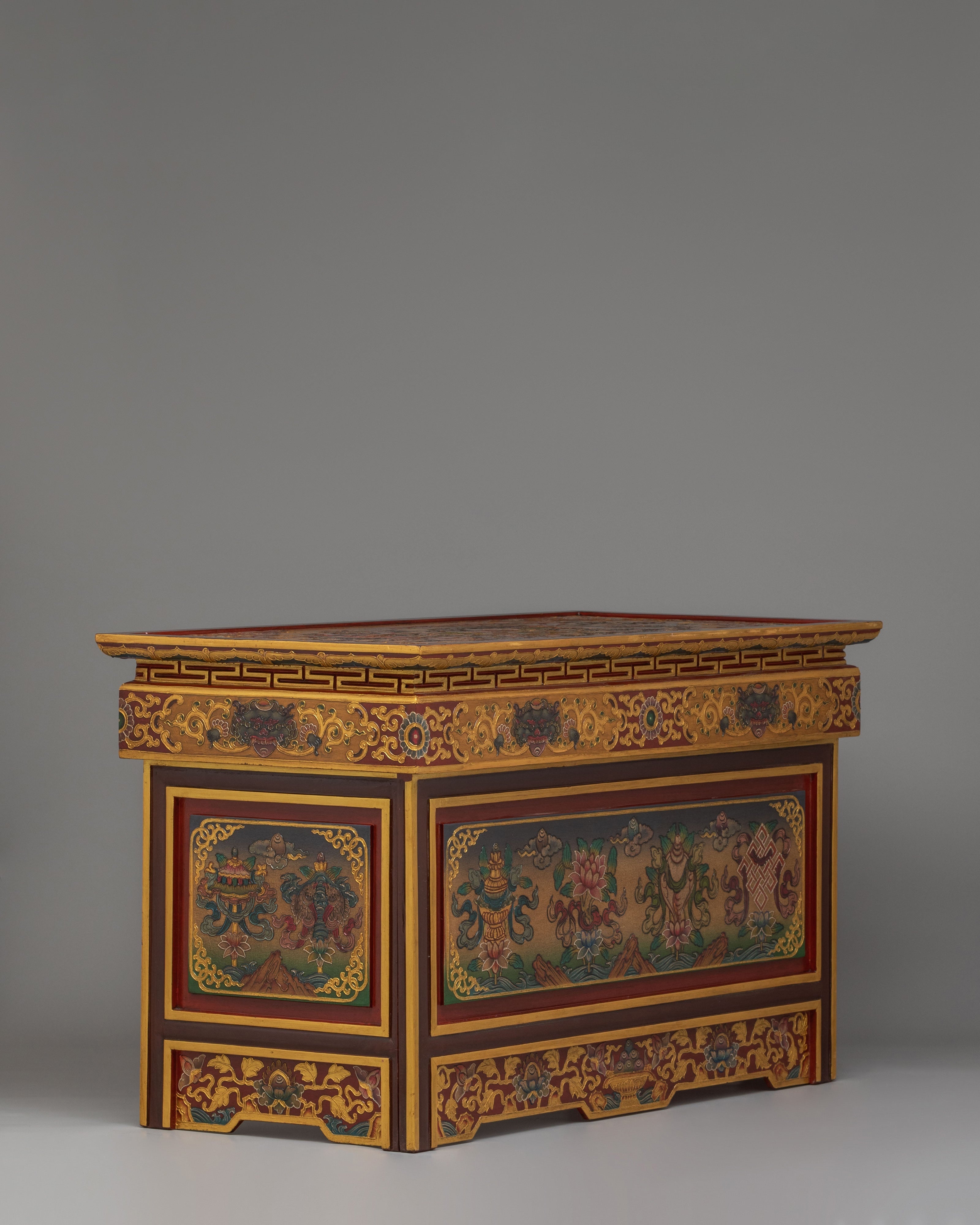 Traditional Tibetan Folding Table | Portable Wooden Table