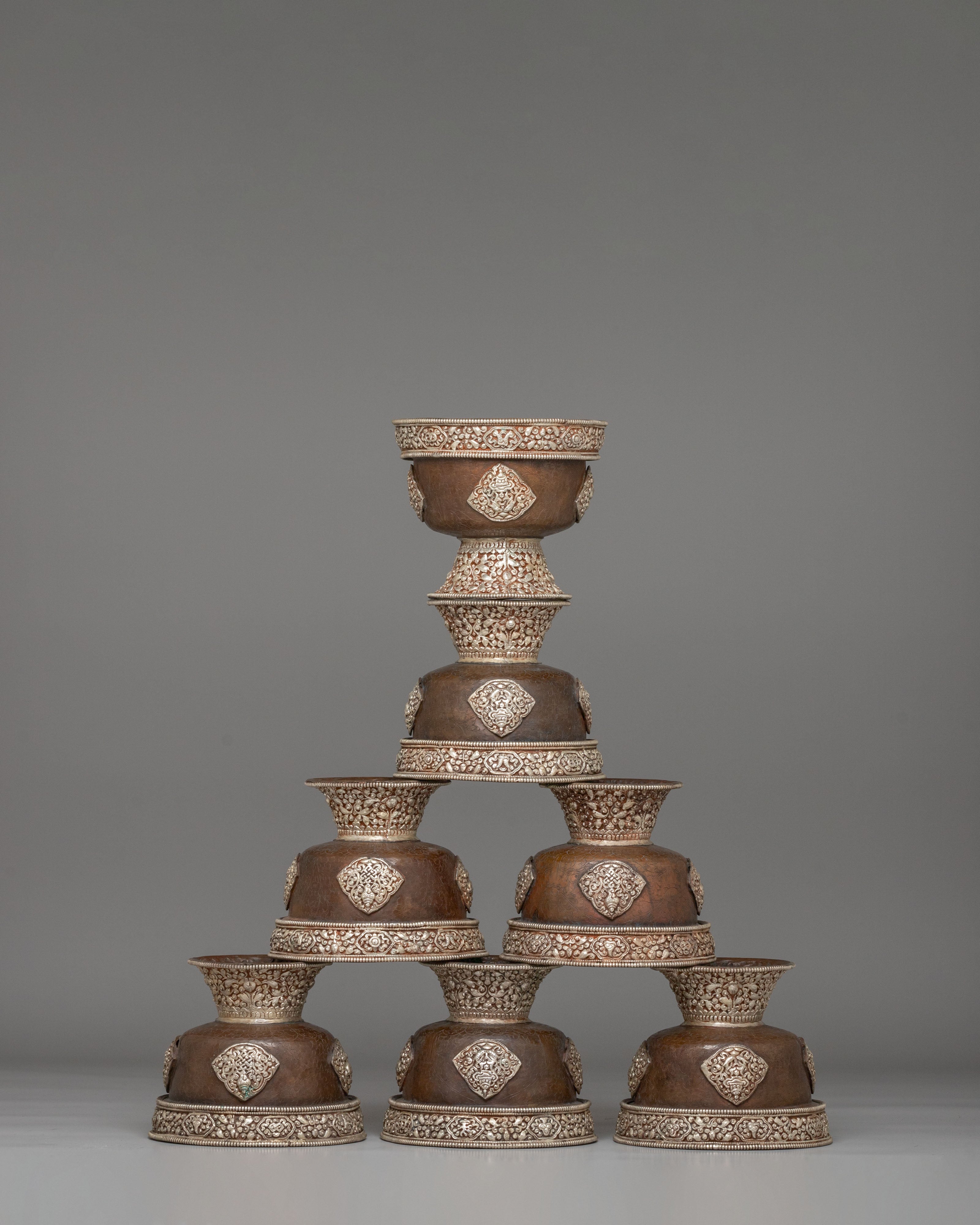 Handcrafted Himalayan Offering Bowl Set | Spiritual Home Decor