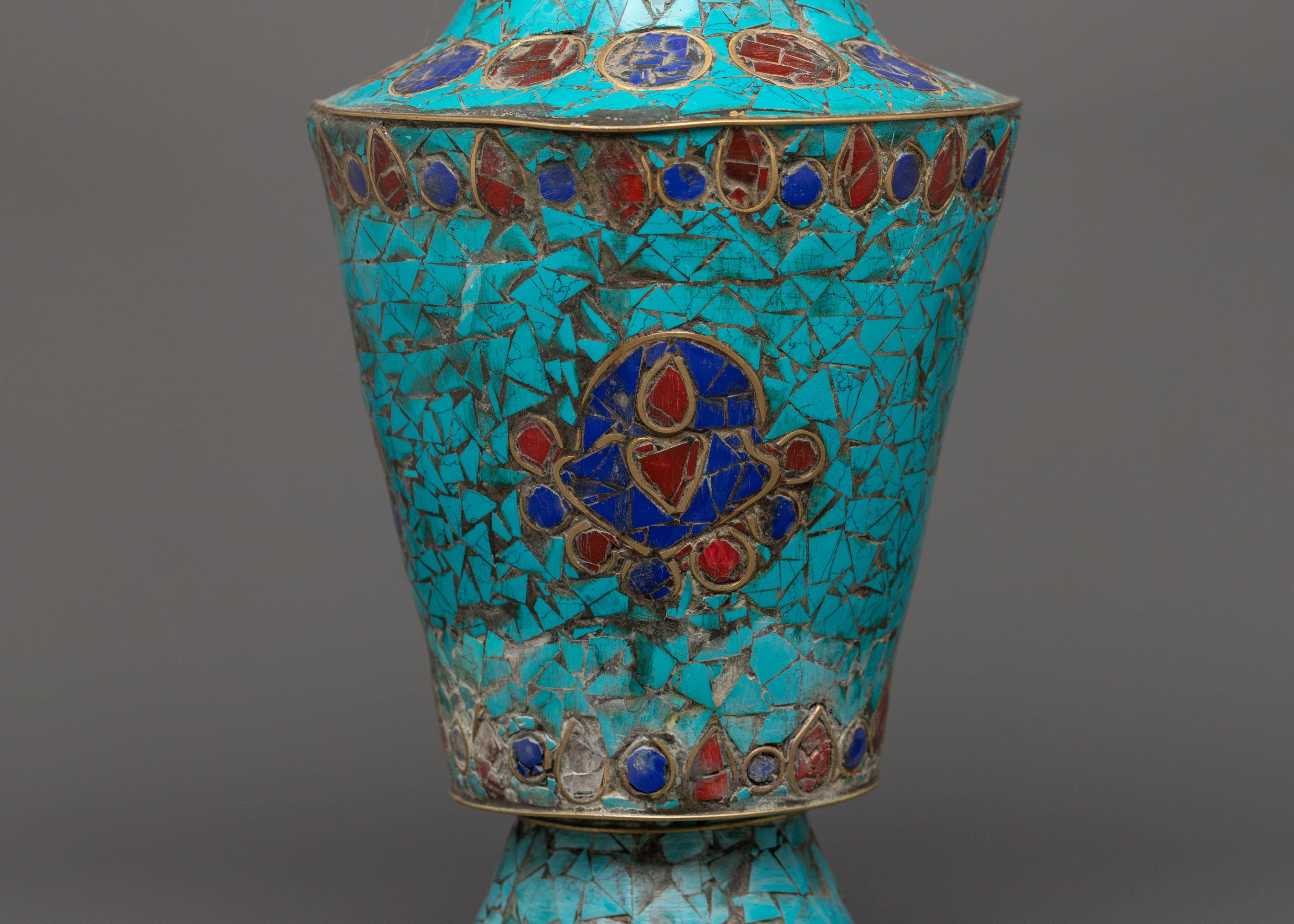 Turquoise Flower Vase | A Blend of Art