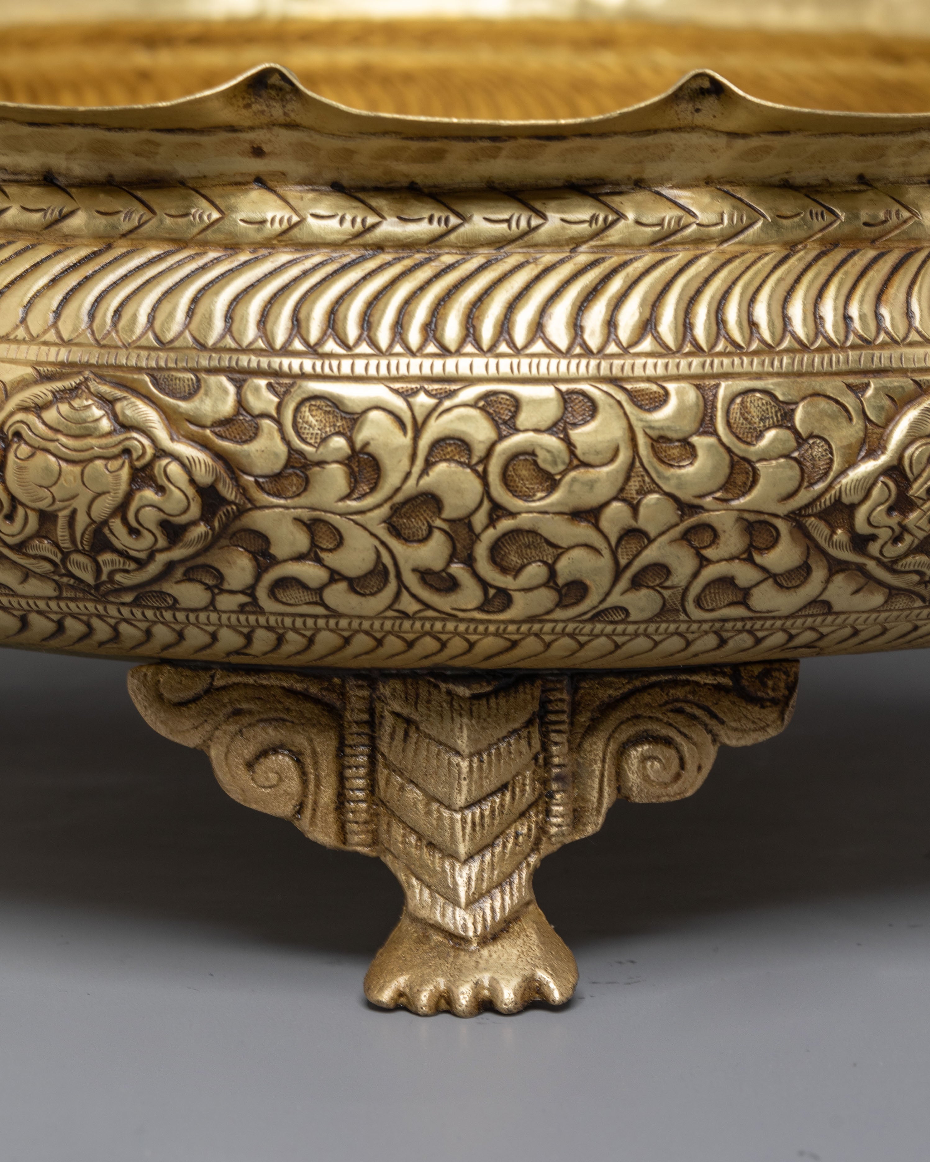 Traditional Urli Bowl for Home Decor | Handcrafted Bronze Decorative Vessel