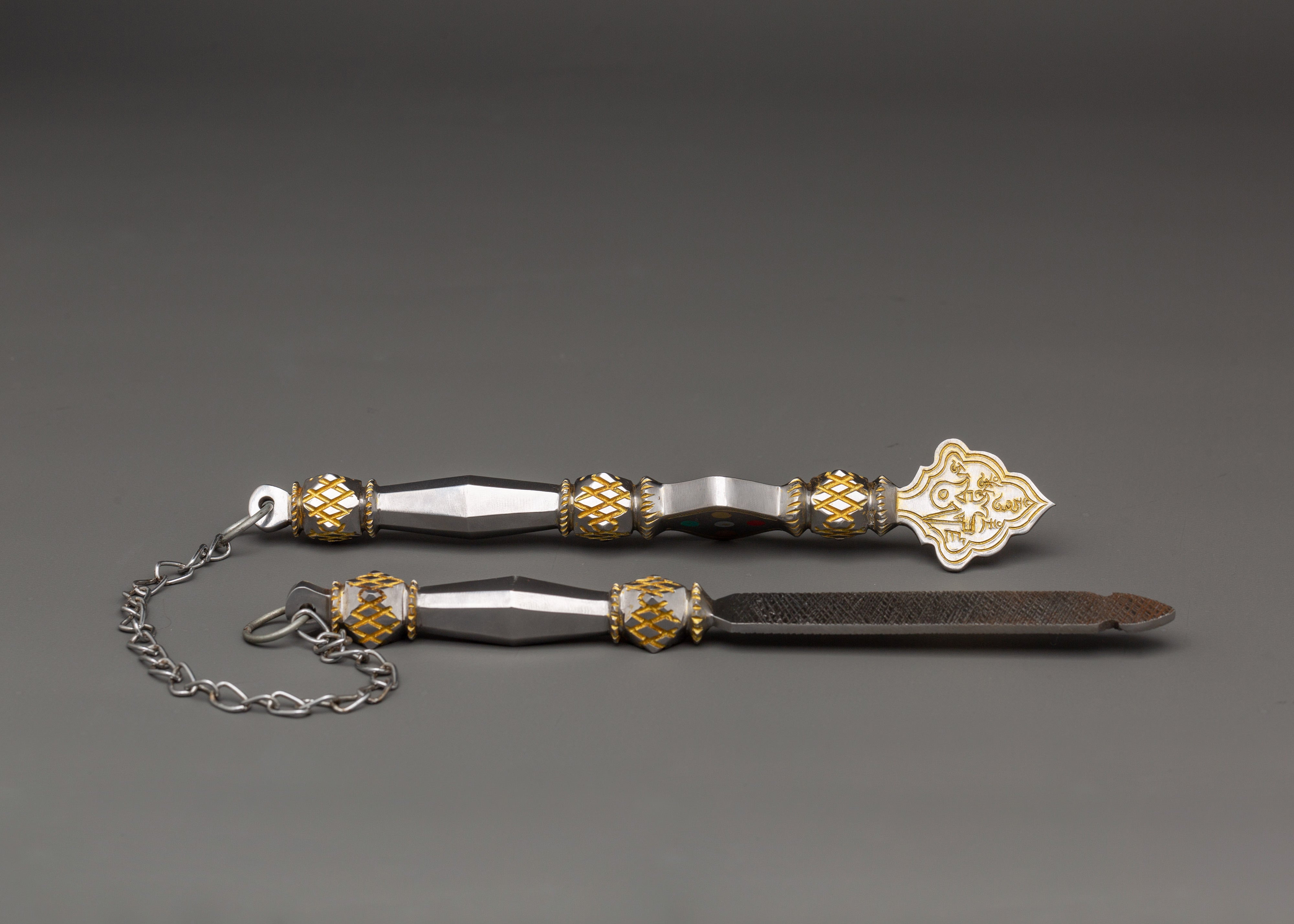 Tantric Ceremonial Set | Emblem and Flat Daru Ritual Tools