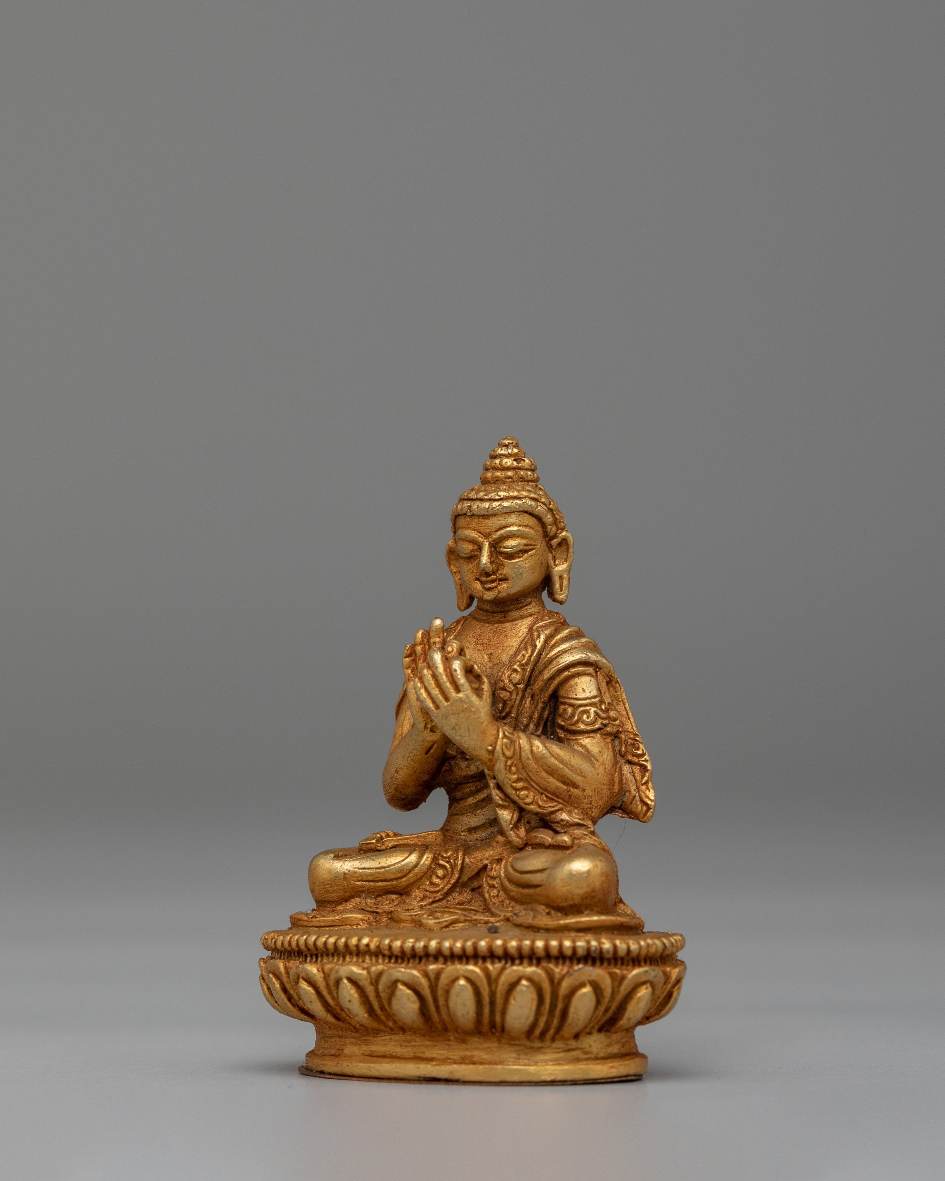 Handcrafted Vairocana Buddha Statue | Gold-Plated Copper Buddha