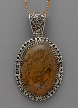 Jasper Locket Pendant | Spiritual Gemstone Necklace Amulet for Special Gifts
