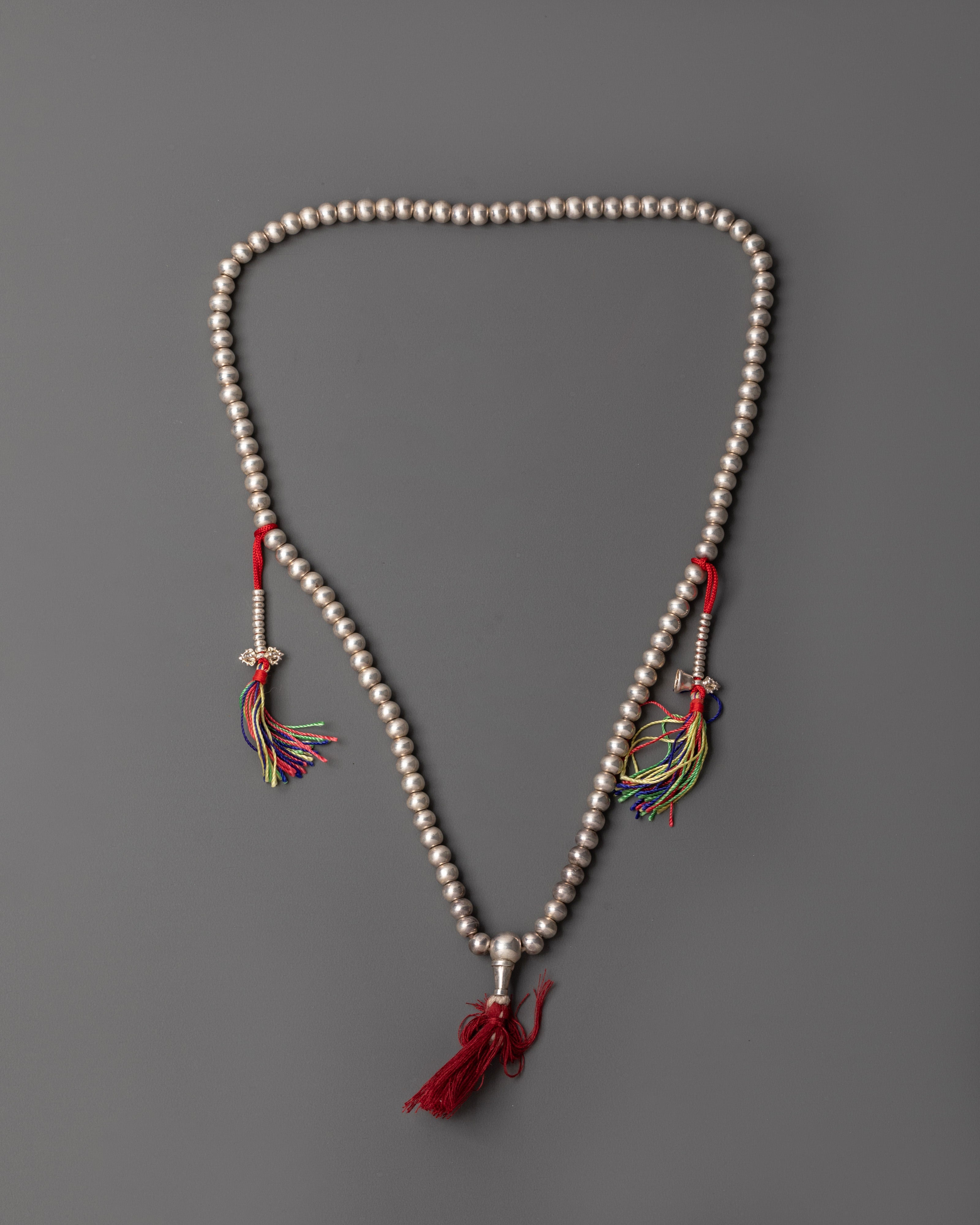 Silver Plated Mala | Beads for Meditation and Prayer