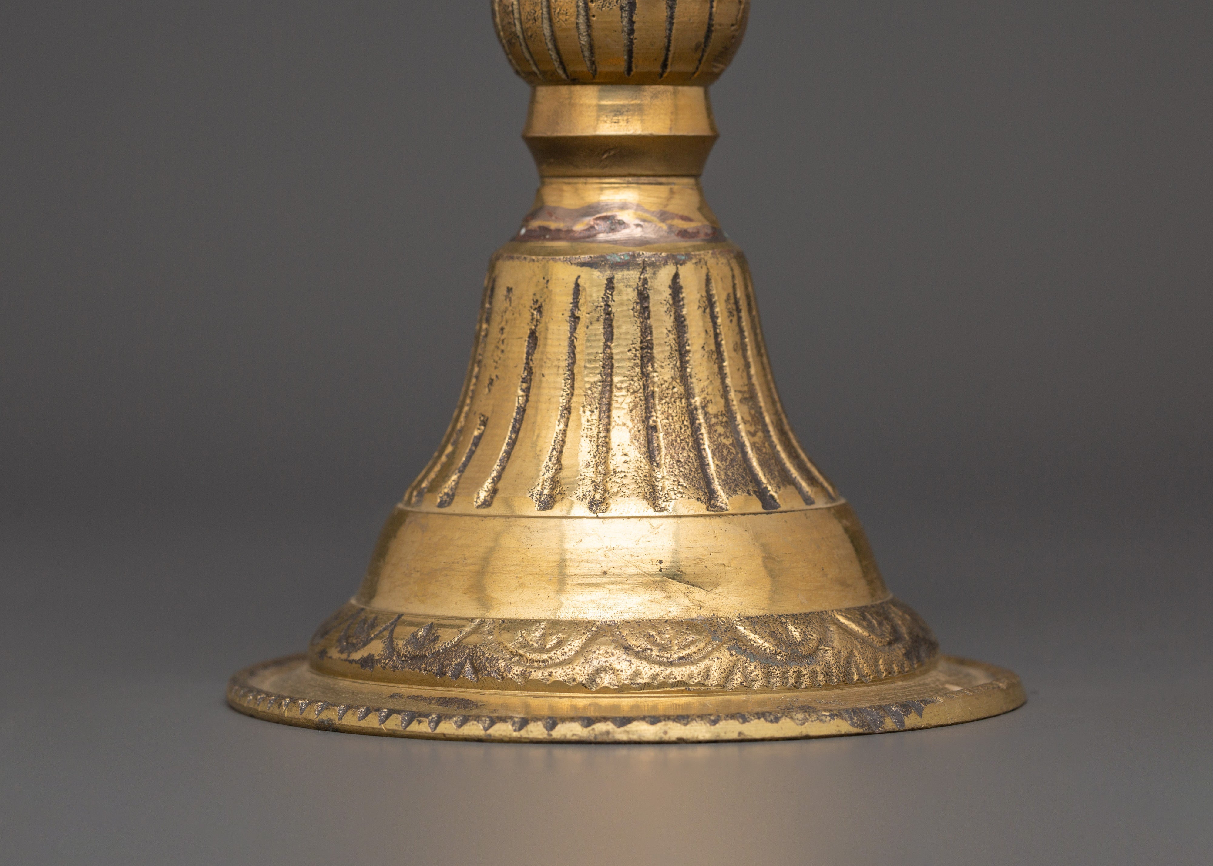Nepali Traditional Brass Oil Lamp | Pooja Lamp for Home Altar and Decor
