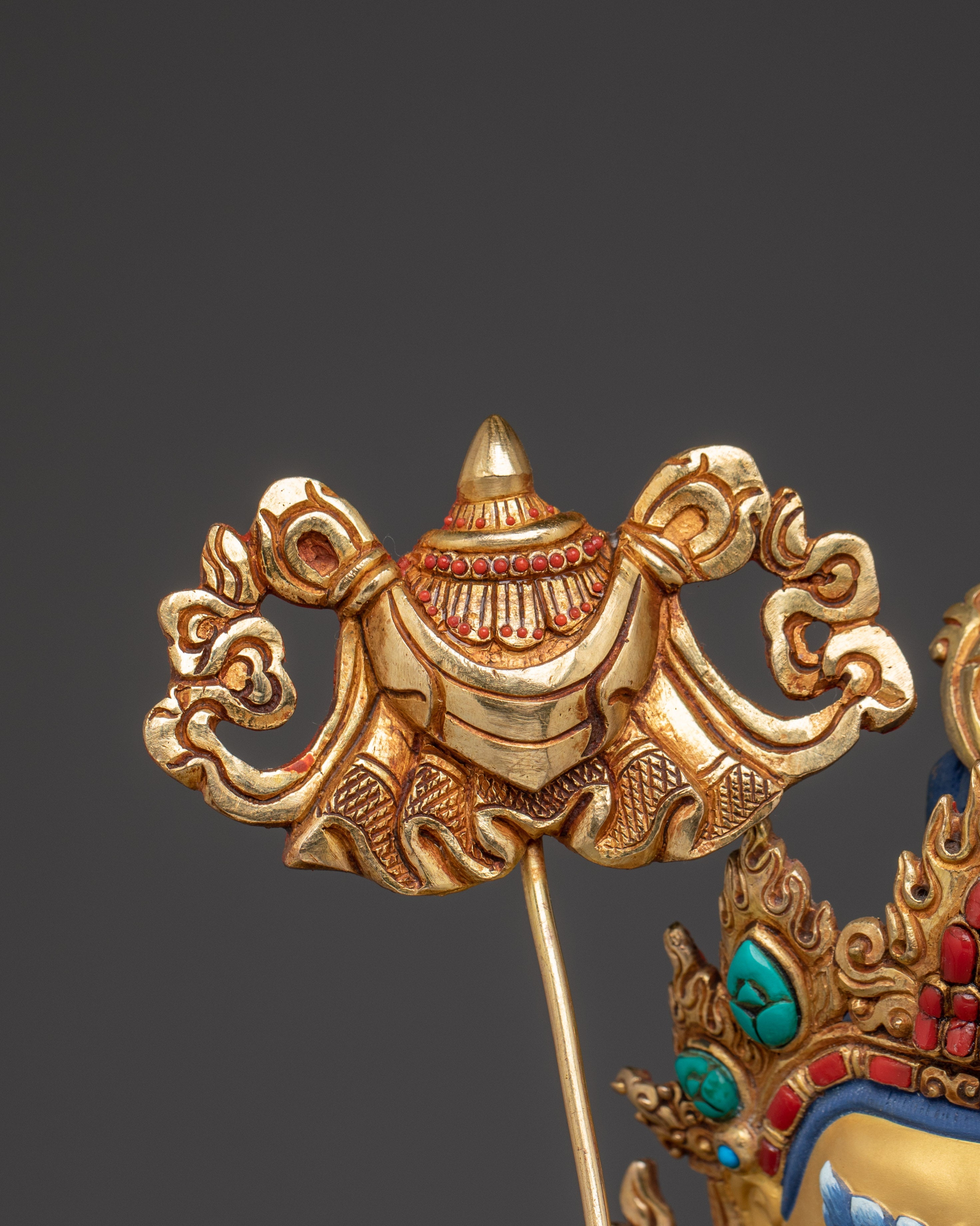 Namtoshe Statue in 24K Gold Gilding | Copper Sculpture of the Protector Deity