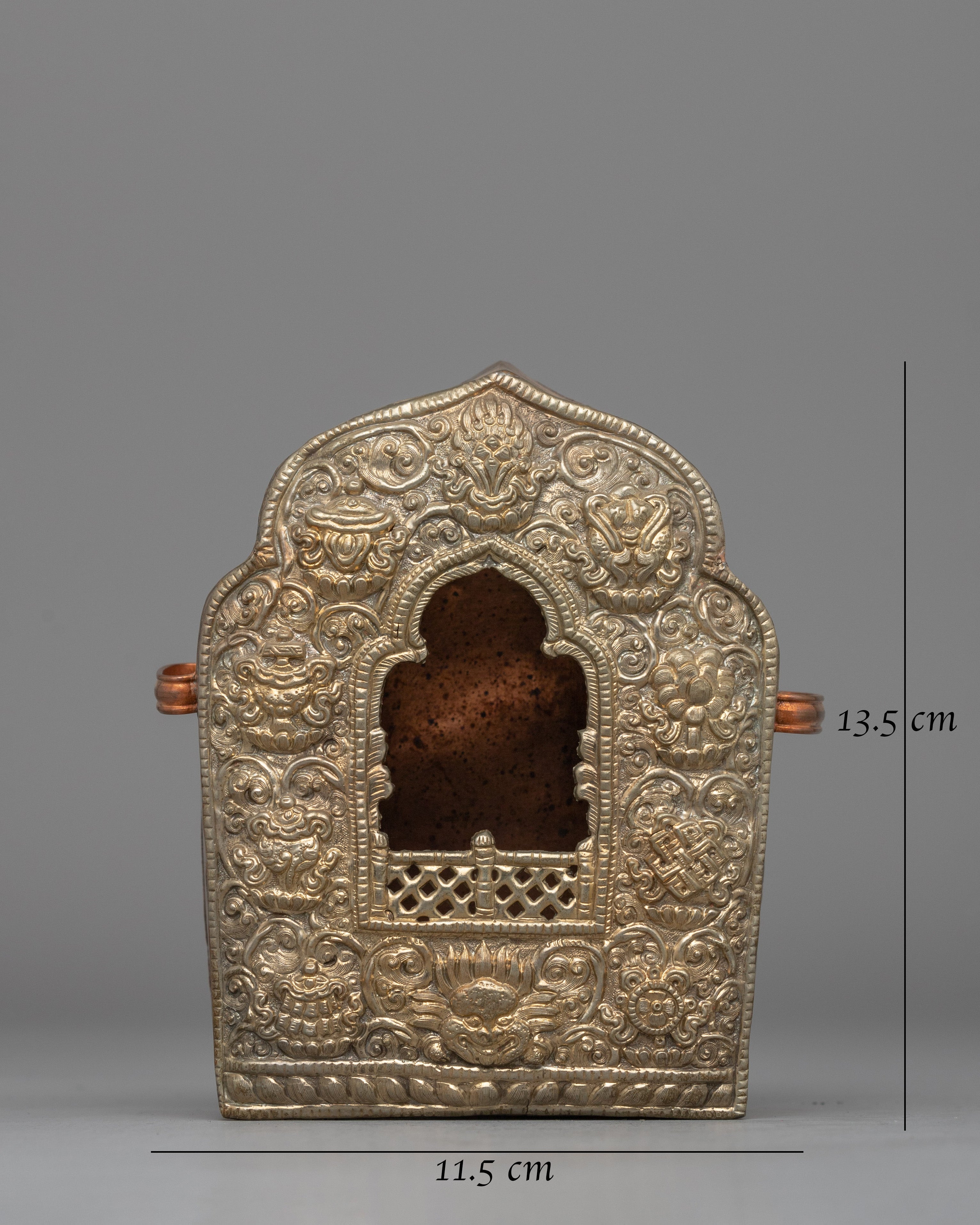 Silver-Plated Buddhist Ghau Box | A Sacred Tibetan prayer box