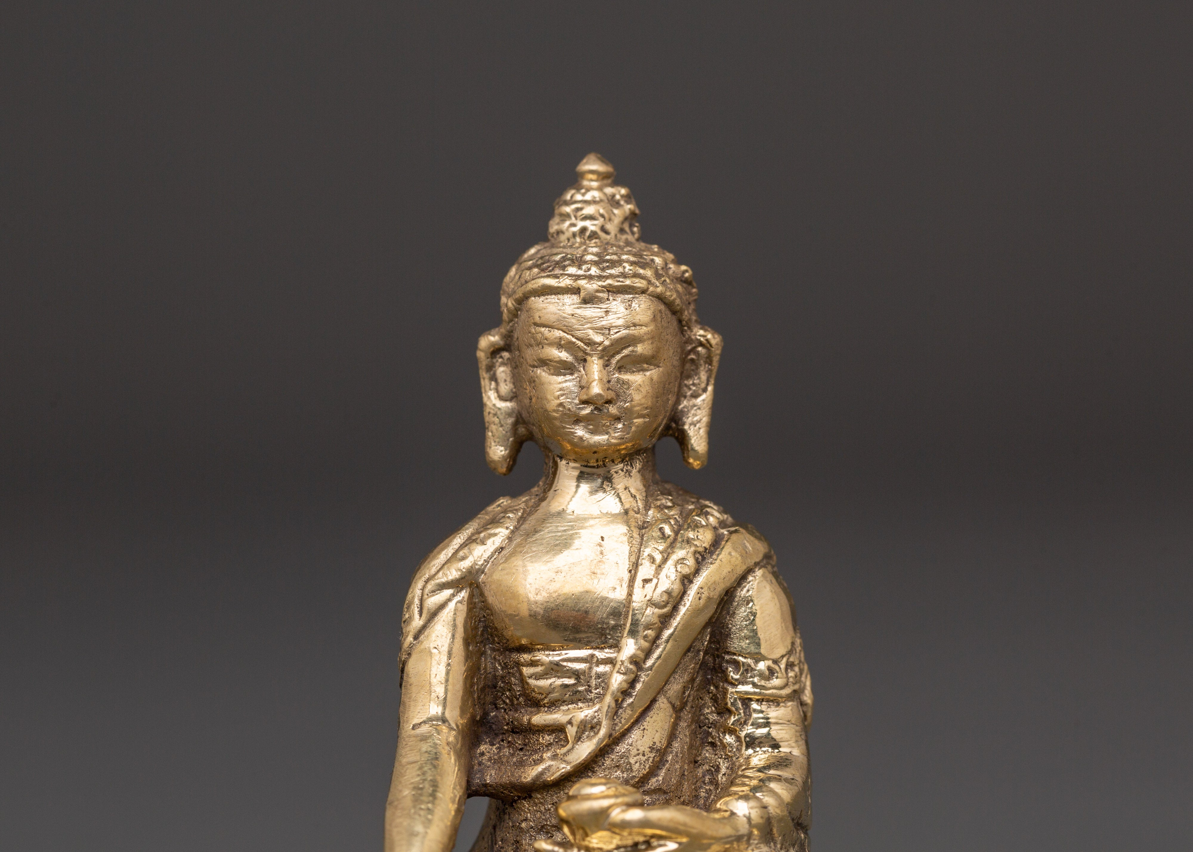 Namo Shakyamuni Buddha Sculpture | Handcrafted Brass Buddhist Figurine